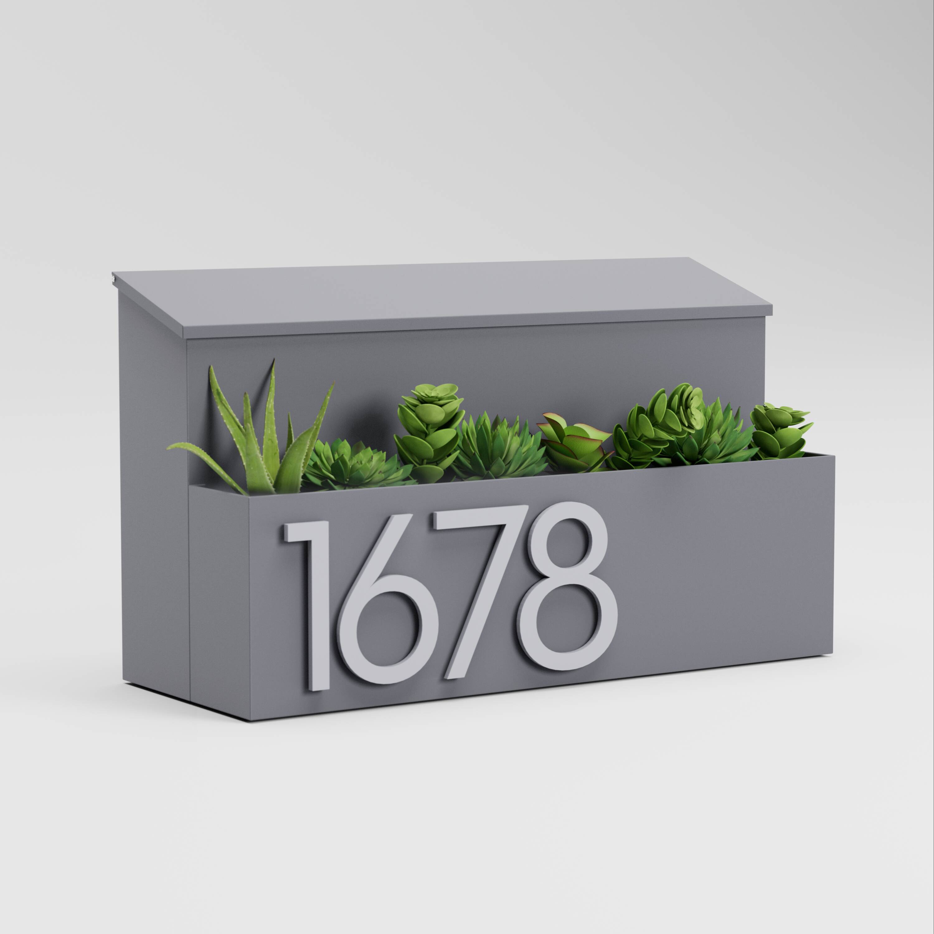 Post & Porch GARDEN-GRAY mailboxes - View #3