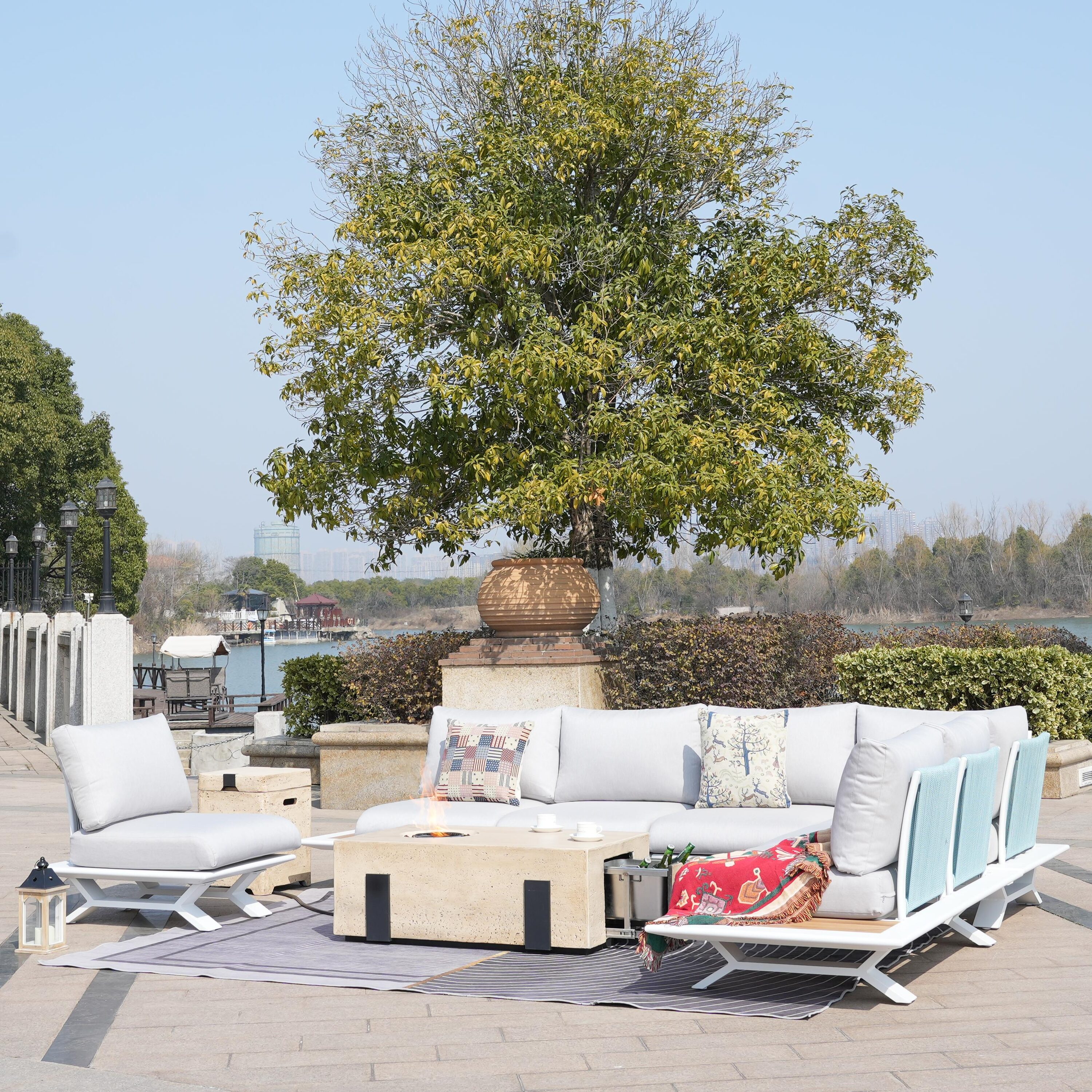 Direct Wicker DWS-2323W&2355BR Patio-Conversation-Sets - View #2