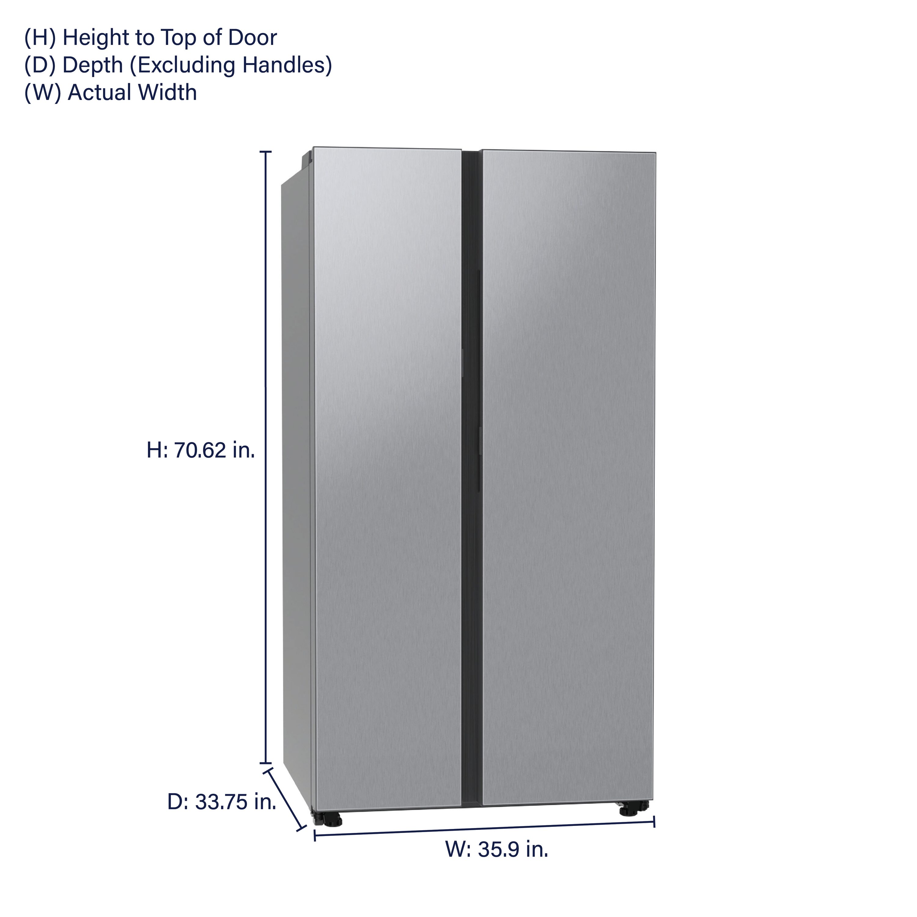 Samsung Bespoke 28-cu ft Side-by-Side Refrigerator Smart with Dual Ice Maker and Water Dispenser (Fingerprint Resistant Stainless Steel) ENERGY STAR