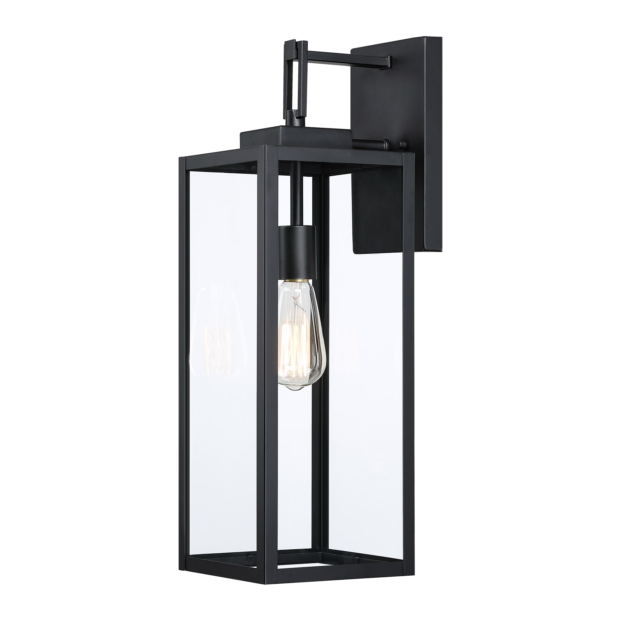 Hukoro 1-Light 22-in H Matte Black Outdoor Wall Light in the Outdoor ...