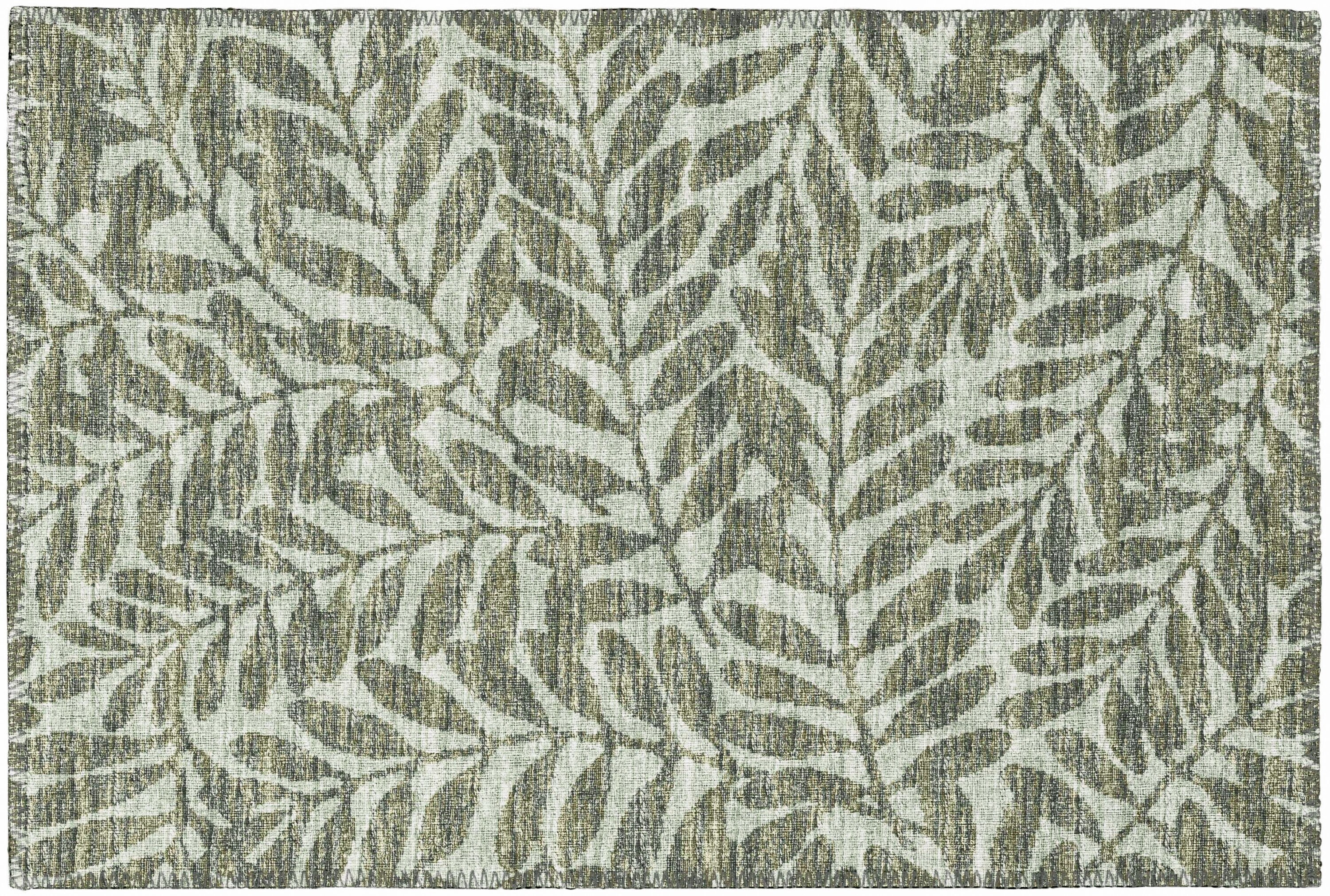 Addison Rugs Yuma 2 X 3 Green Indoor/Outdoor Floral/Botanical Tropical ...