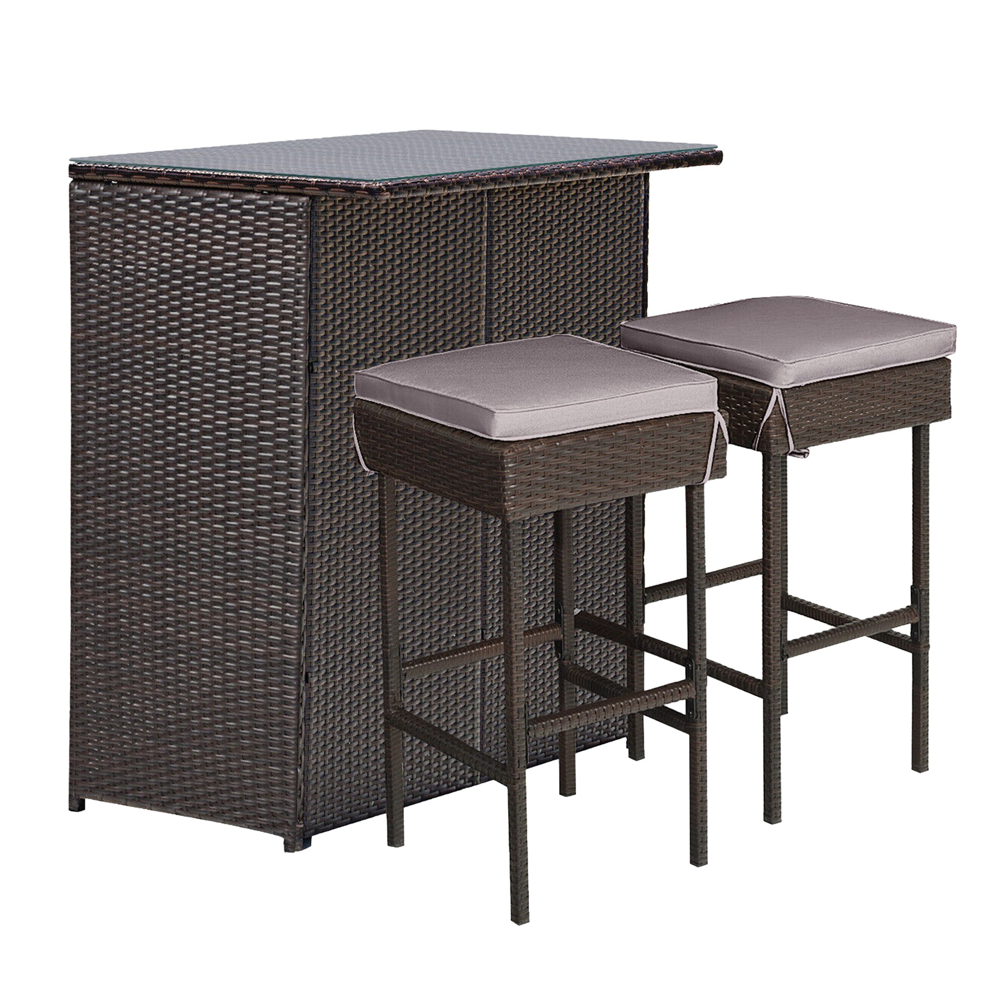 WELLFOR OUJ68745WH-GR Patio-Dining-Sets - View #3
