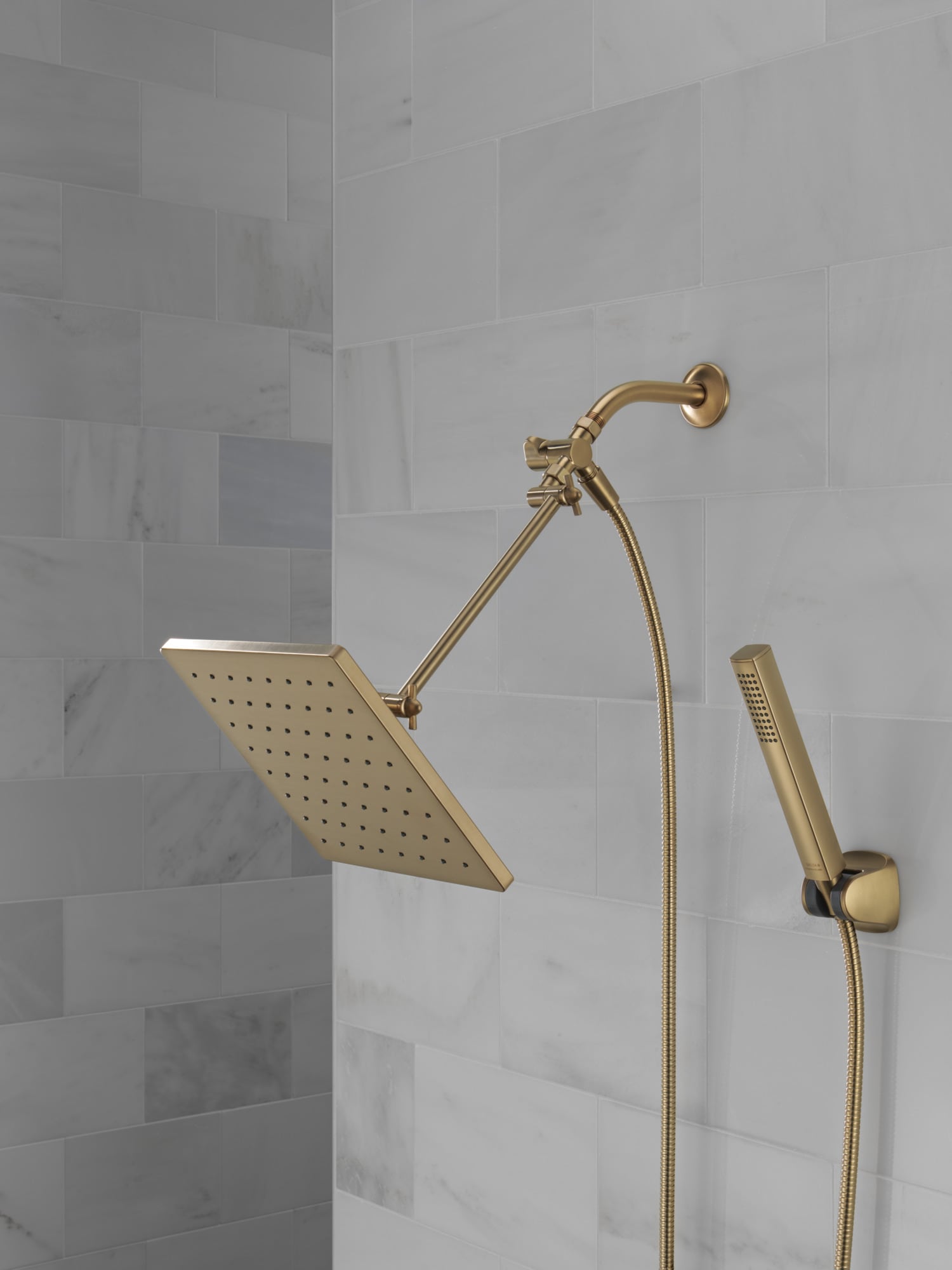 Champagne Bronze 10-inch Raincan Shower Head and Handheld Combo