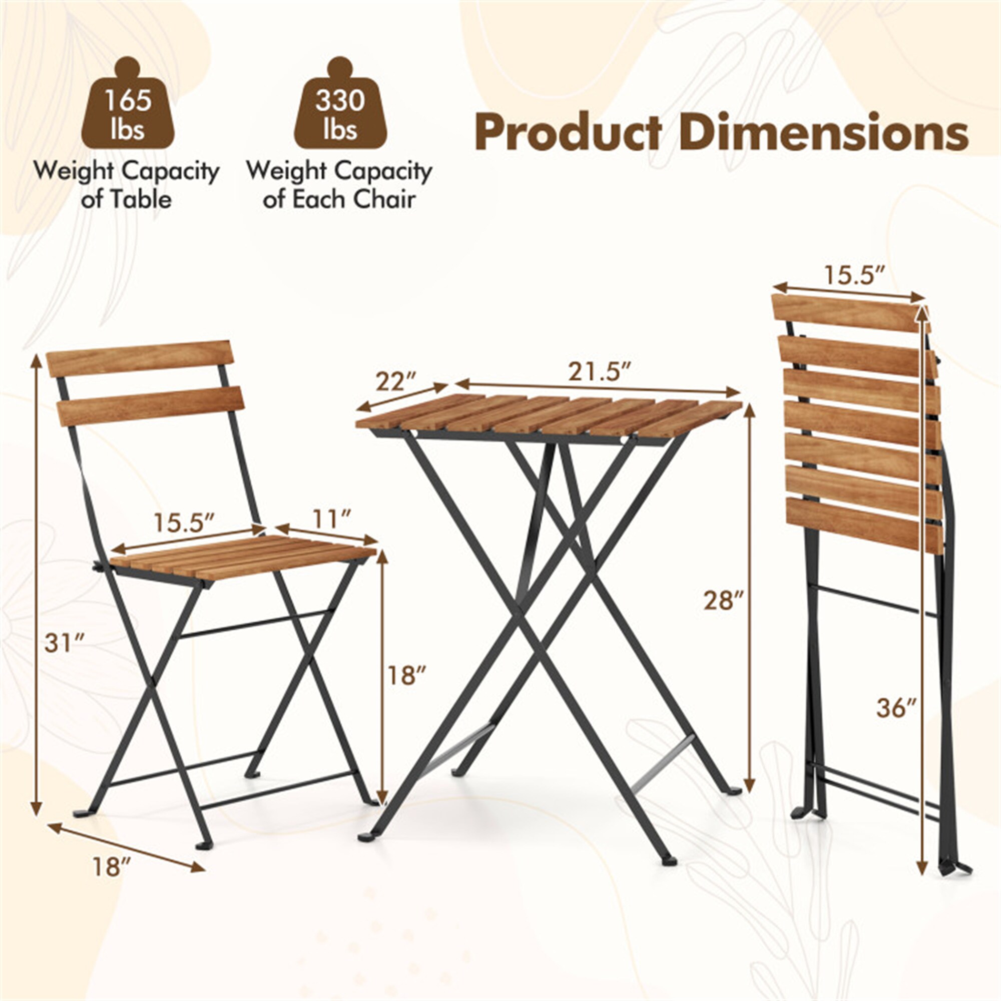 BABOOM BOM-12517BN-CO Patio-Dining-Sets - View #5