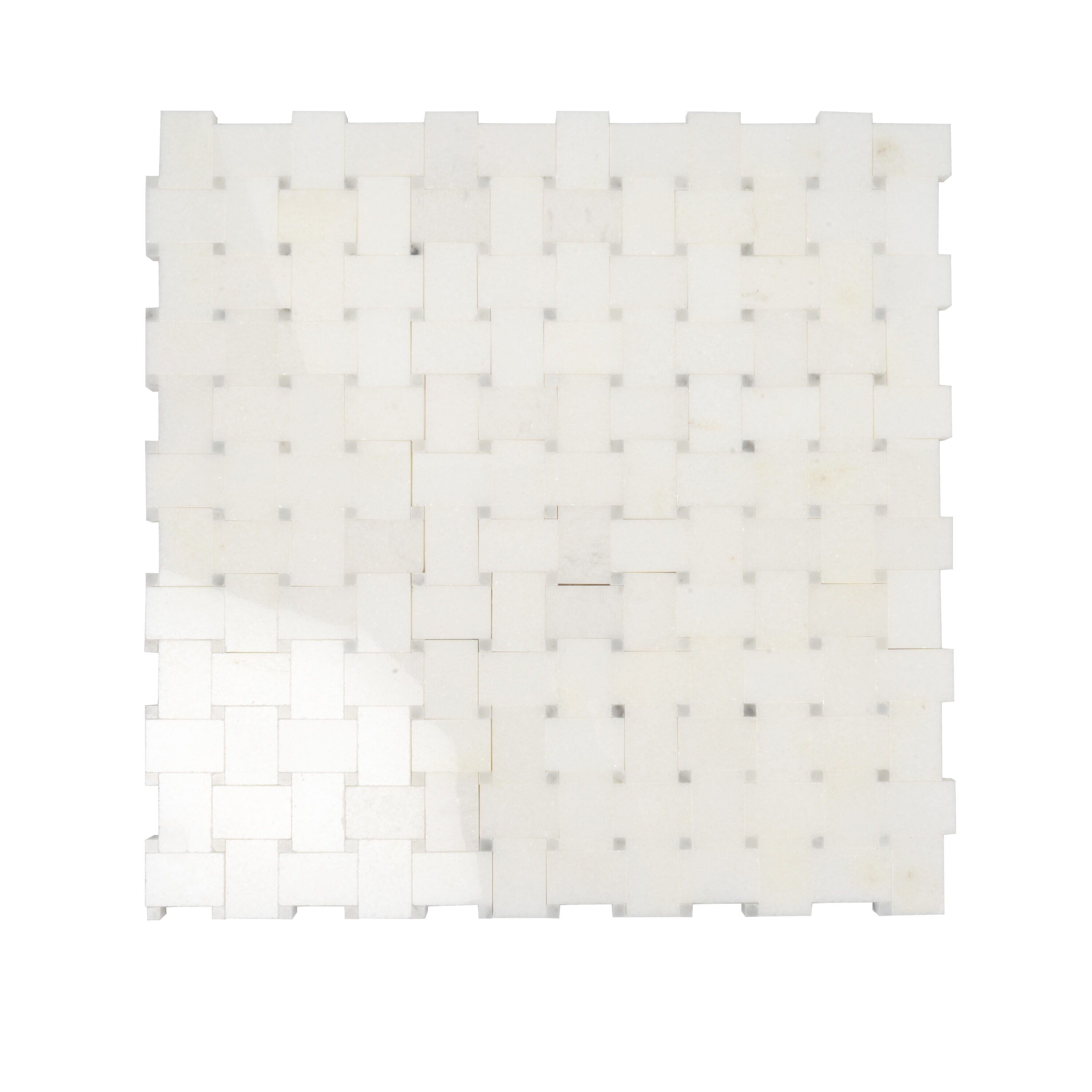 Apollo Tile Athens White 12-in x 12-in Polished Natural stone Marble look Mosaic Floor and Wall Tile ( 4.83-sq ft Carton )
