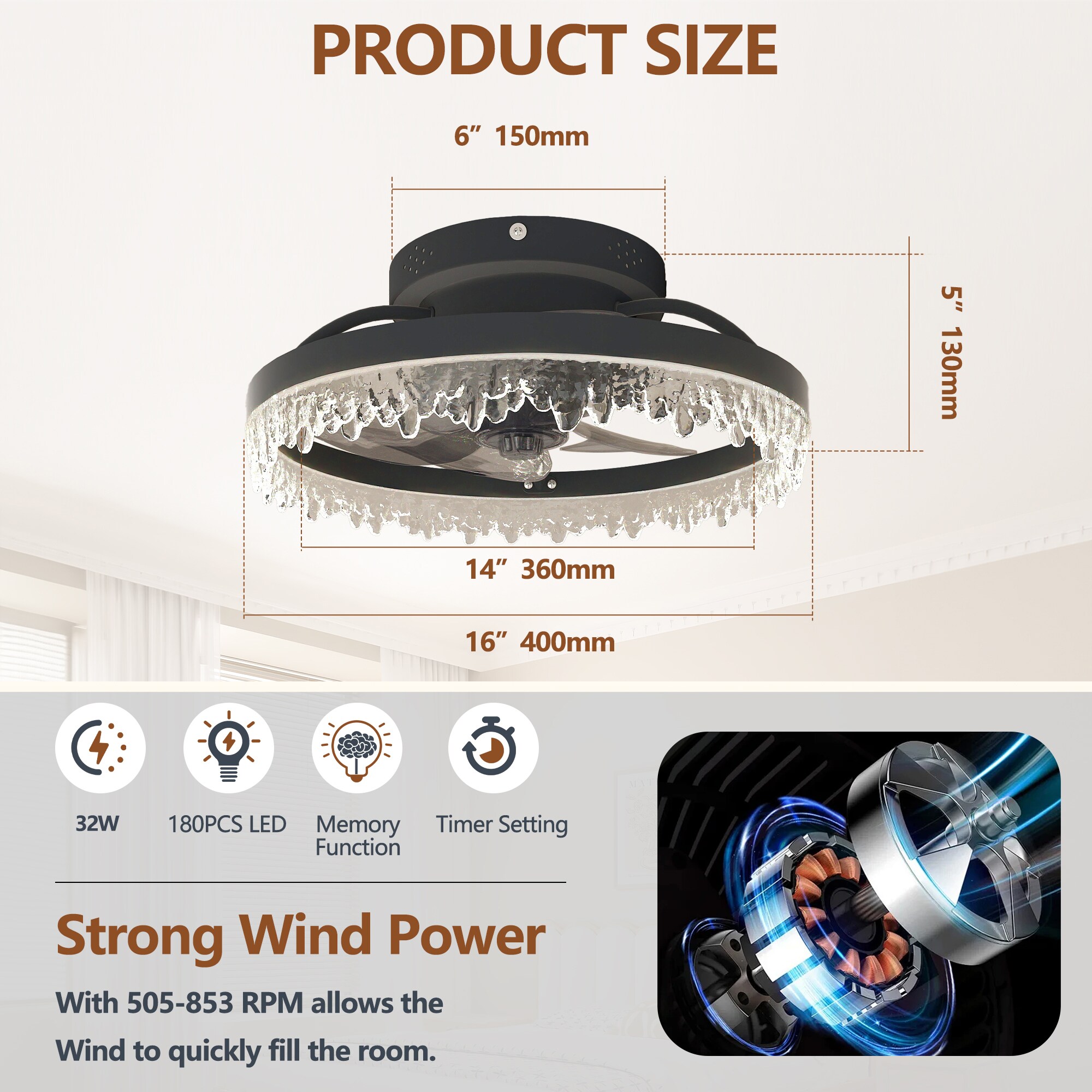 Blisstyle CLF350 Ceiling-Fans - View #7