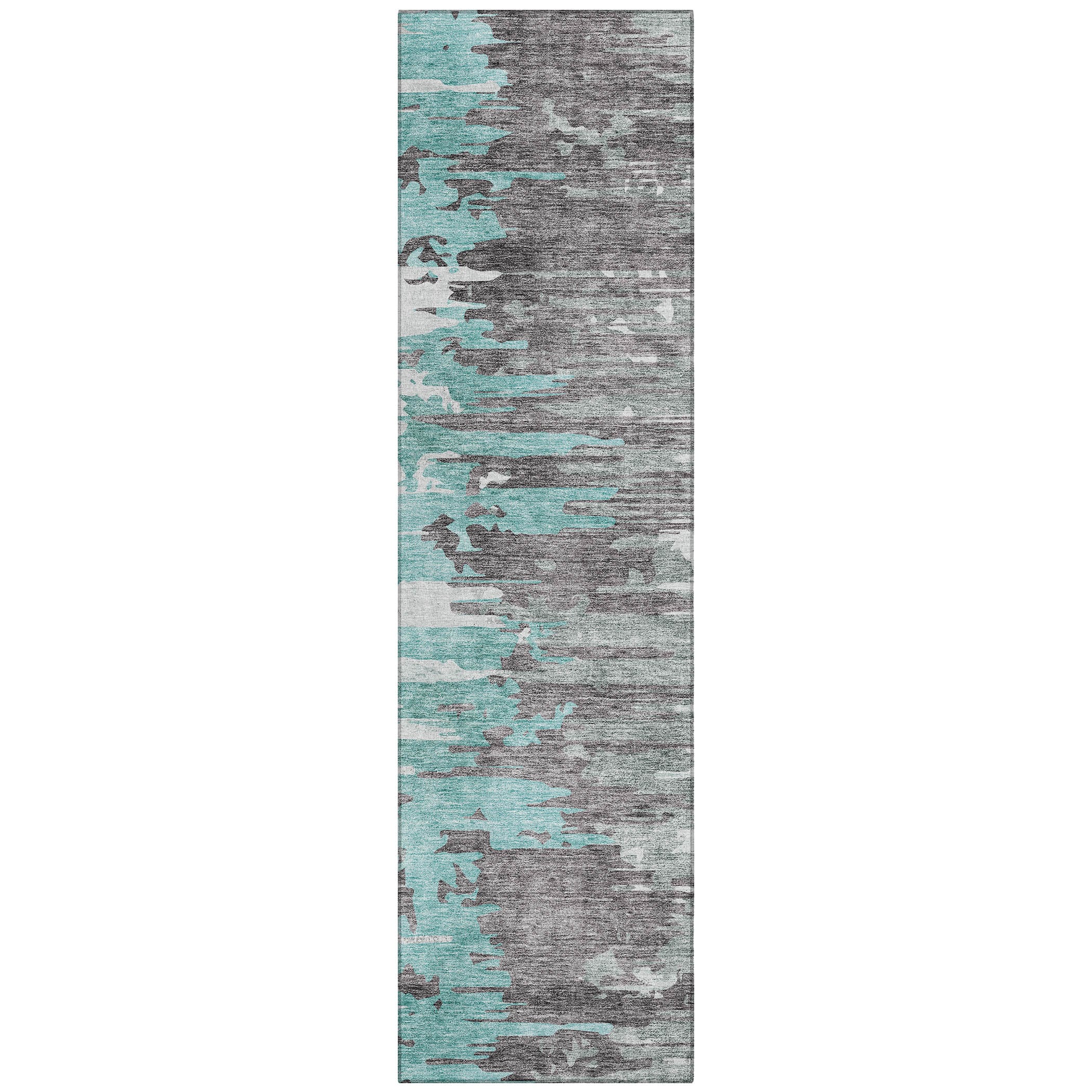 Addison Rugs ACN704TE2X8 Chantille ACN704TE 2 x 7 (ft) Polyester Teal Rectangular Indoor/Outdoor Geometric Machine washable Area rug