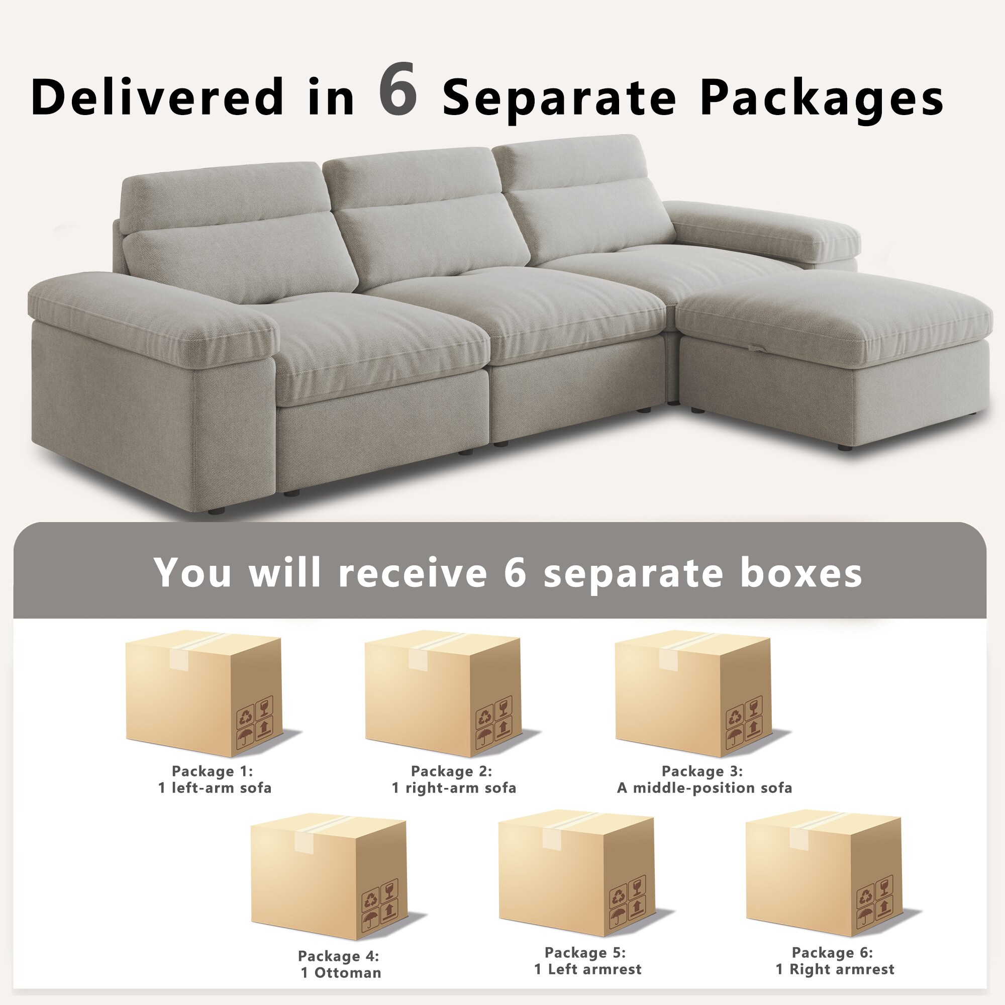 SINOFURN SYA020292BG Sofas-Loveseats - View #4