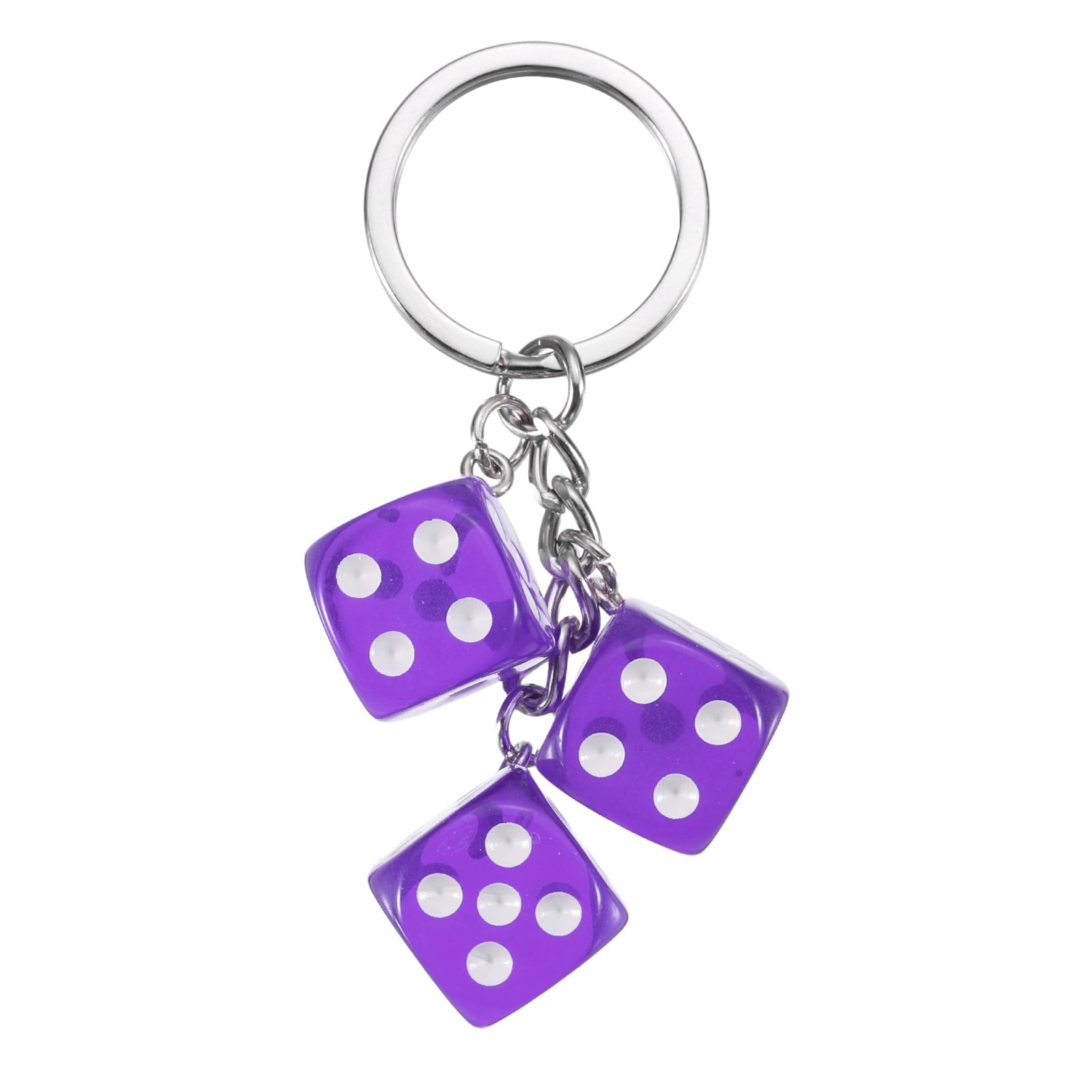 PATIKIL Lucky Dice Keychain Charm Resin 3D Cube Square Mini Dice