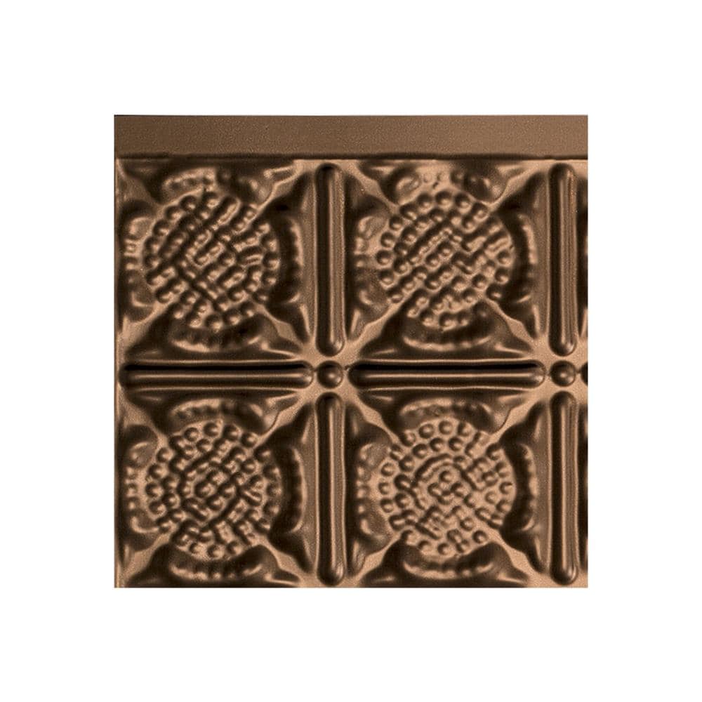 Fasade X5626 Sample 6-in x 6-in Plastic Oil Rubbed Bronze Backsplash Panels