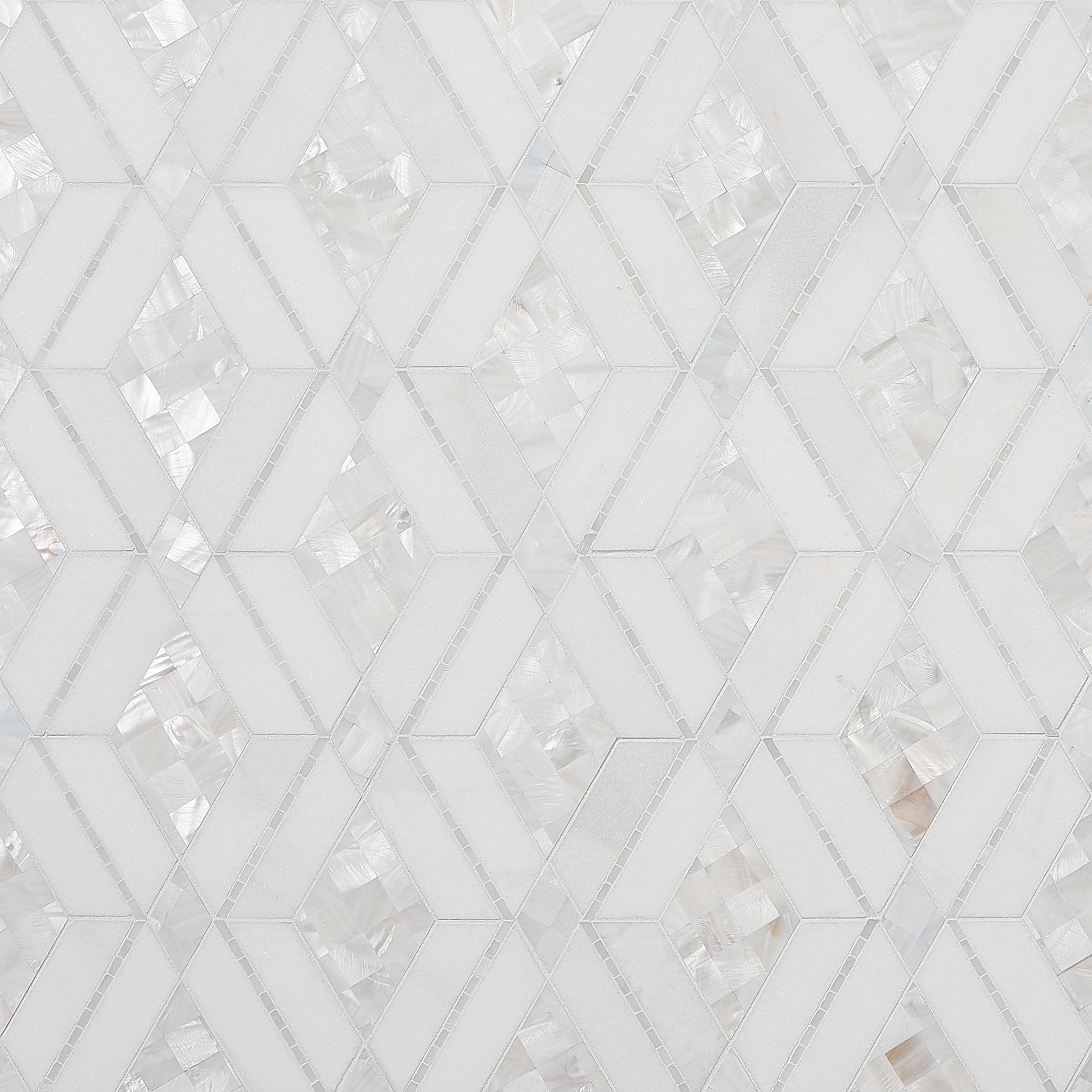 Artmore Tile EXT3RD109102 Spencer White 10-in x 10-in Polished Natural Stone Marble Look Mosaic Wall Tile (0.69-sq. ft/ Piece)