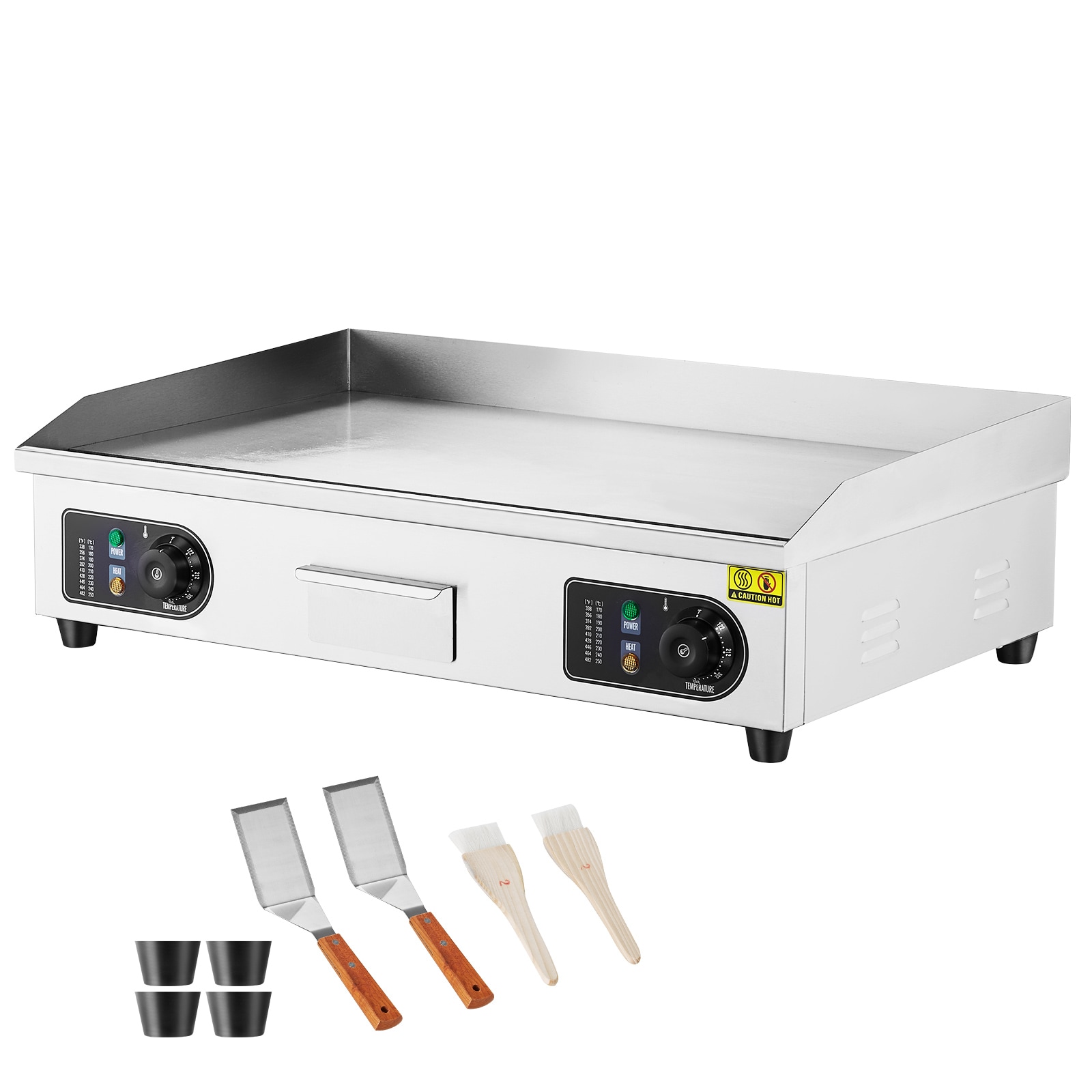 SVOPES 28.74-in x 15.75-in Non-Stick Silver Electric Griddle ( 2800 -Watt ) #SVOPESSYKDBLQ06193V1