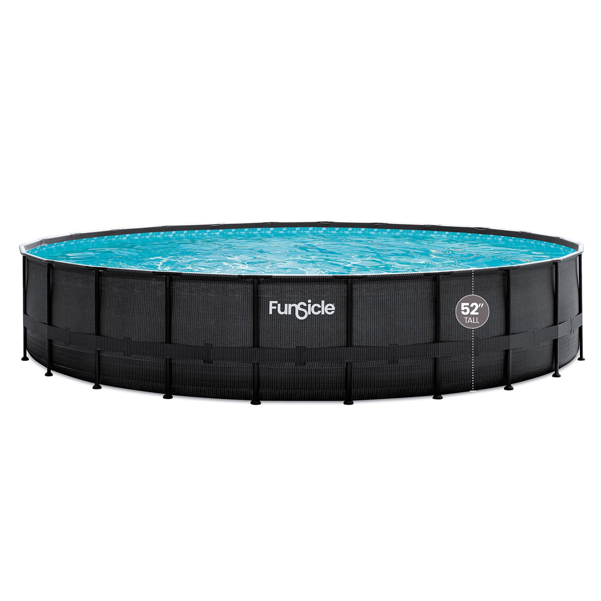 Funsicle 22-ft x 22-ft x 52-in Metal Frame Round Above-Ground Pool with ...