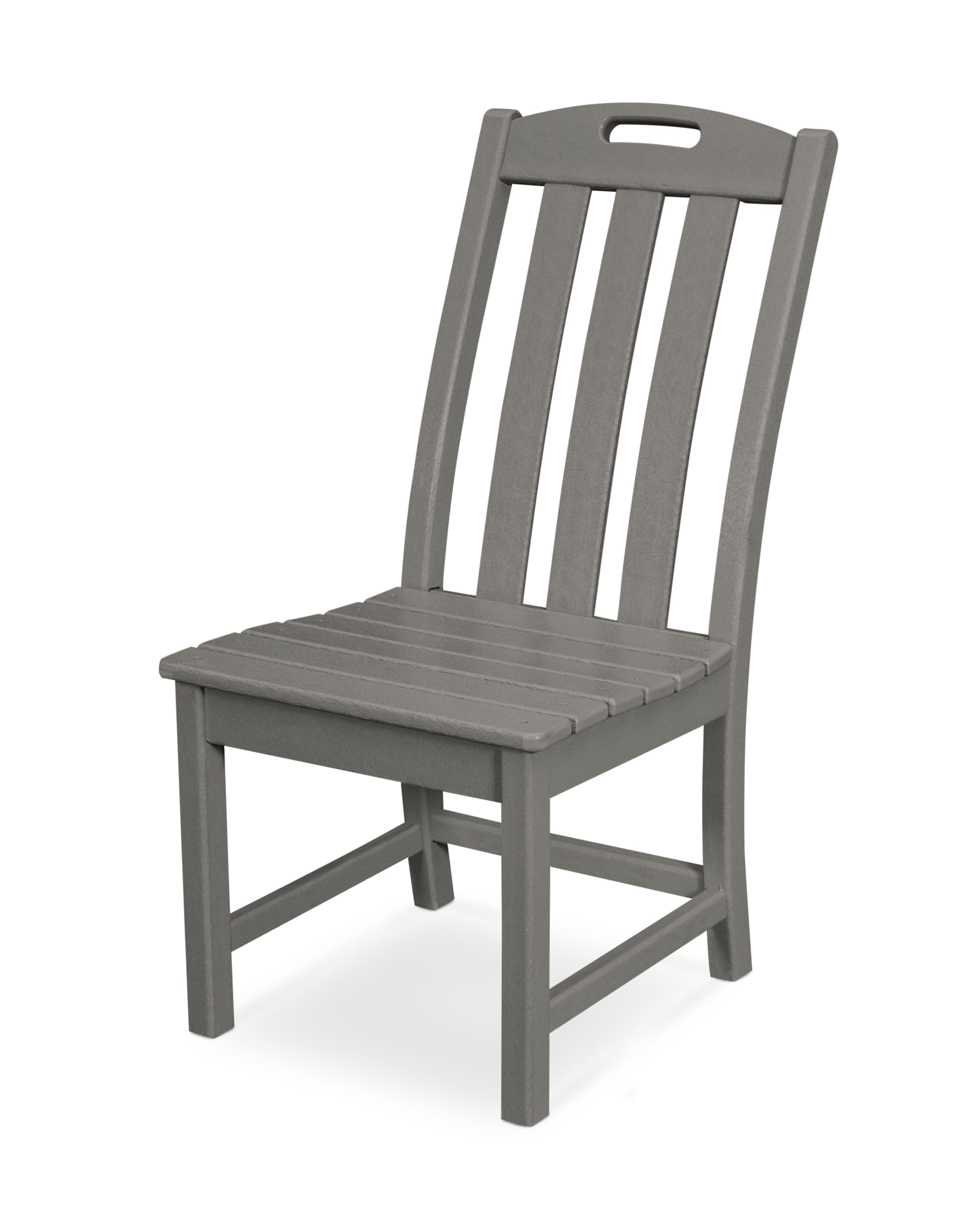 Trex Outdoor Furniture TXD130SS Yacht Club Stepping Stone HDPE Frame Stationary Dining Chair with Solid Seat