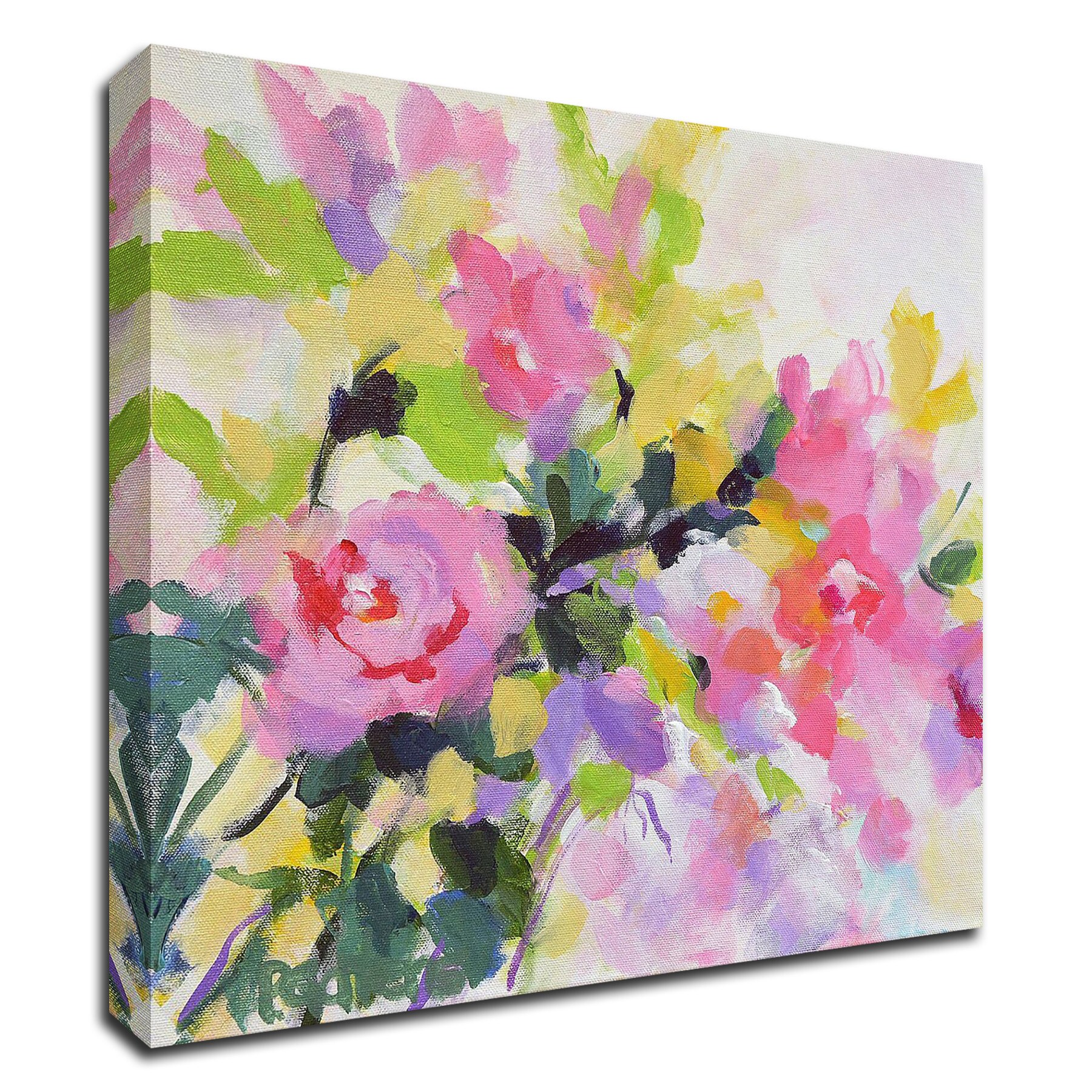 Tangletown Fine Art 18-in H x 18-in W Floral Print on Canvas in the ...