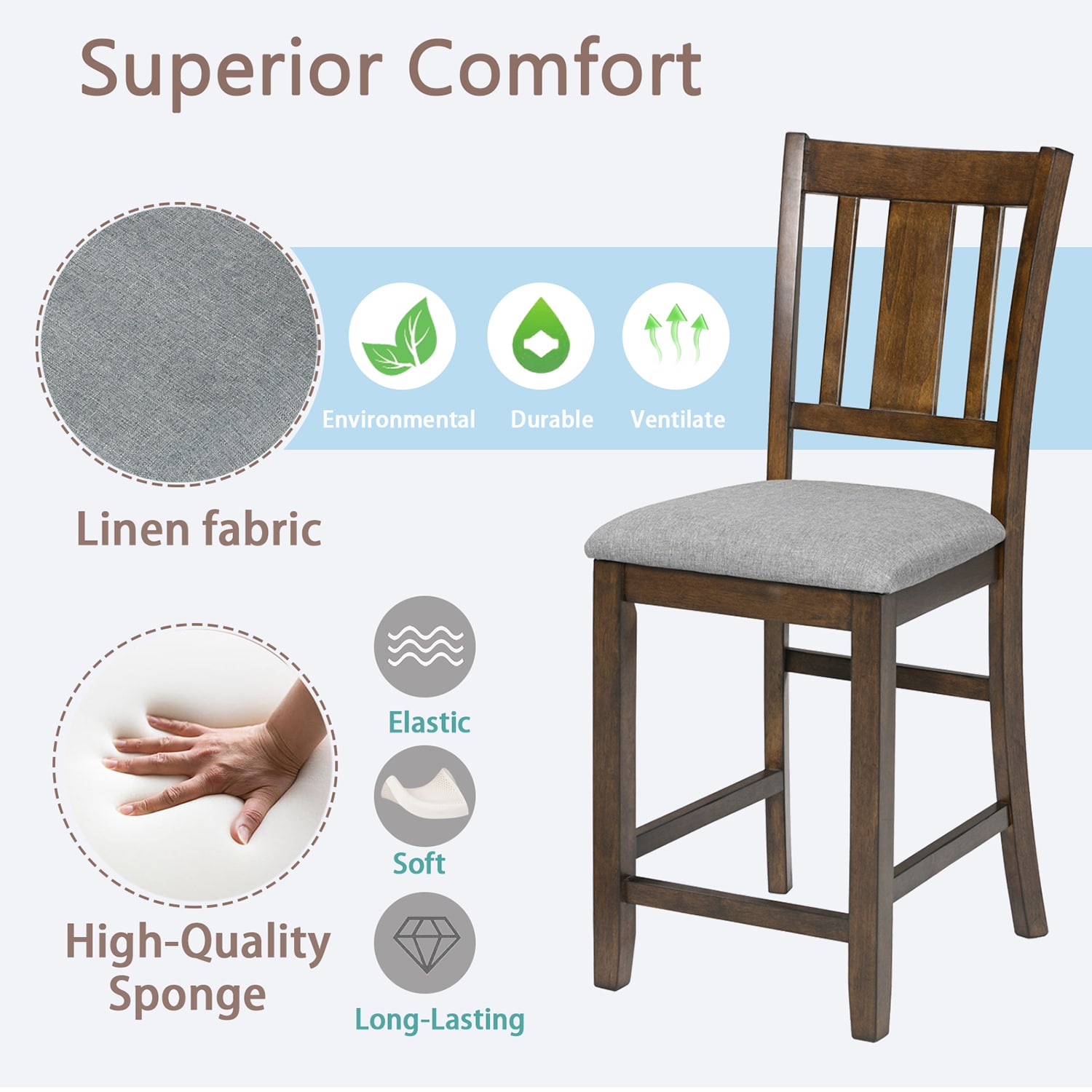 SINOFURN SYA010265GY Dining-Chairs - View #7