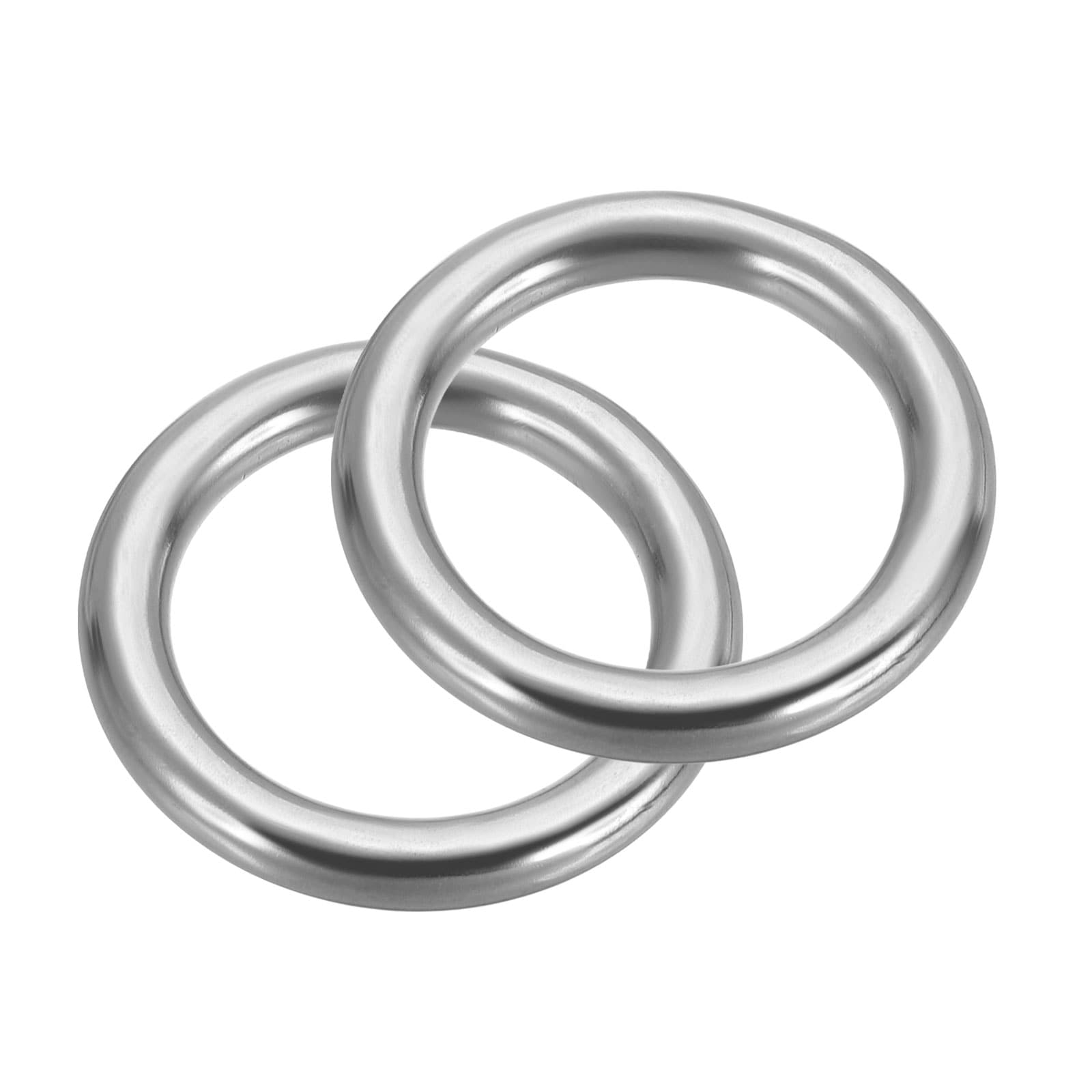 PATIKIL 2pcs Metal Rings 1 Inch 316 Stainless Steel Rings Marine Grade Multi-Purpose O Ring Welded Round Ring for Macrame DIY Crafting Hardware Belt Dog Leash 5x25mm #S26011200UX2248