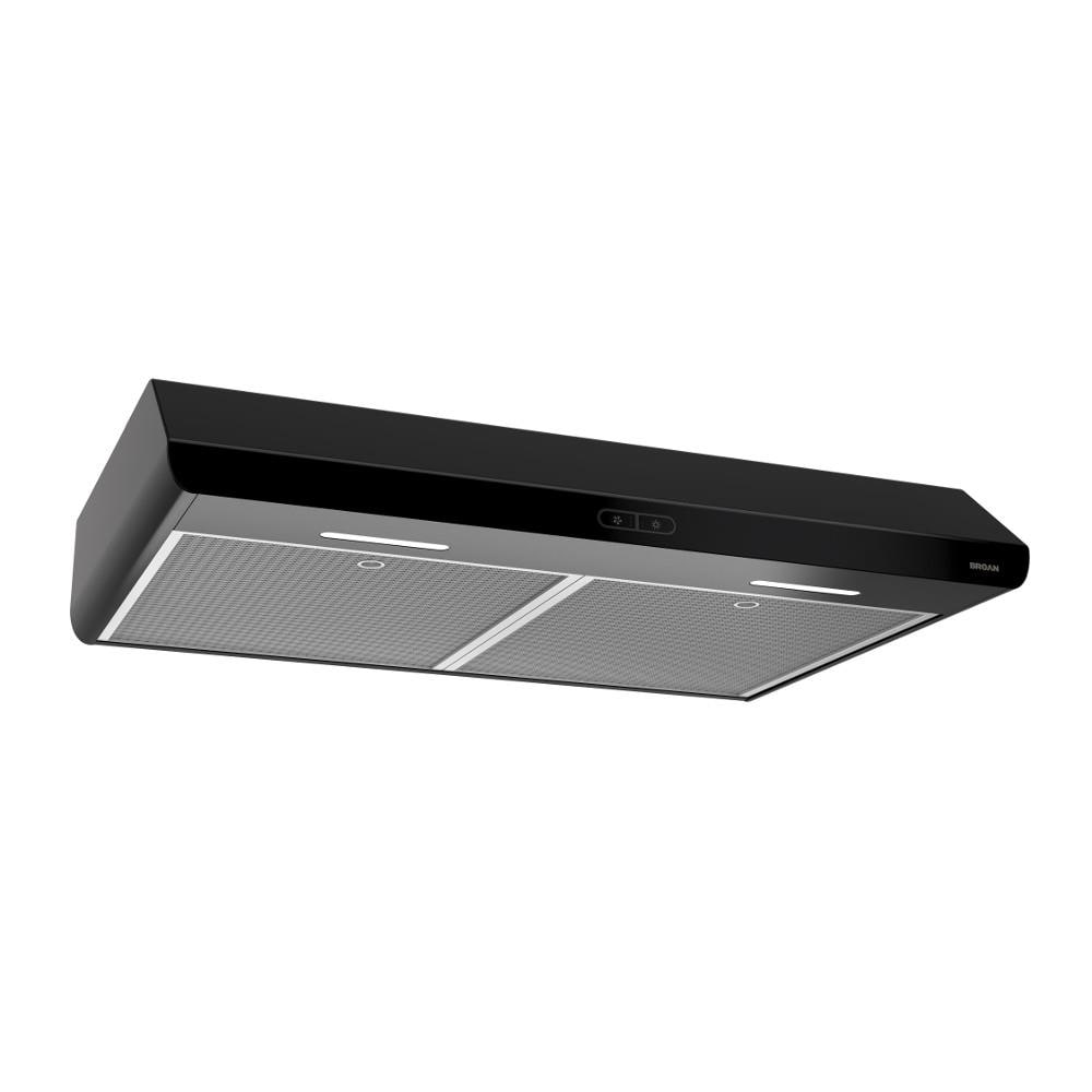 Broan BKDB130BL 30-in 250-CFM Convertible Black Under Cabinet Range Hoods Undercabinet Mount