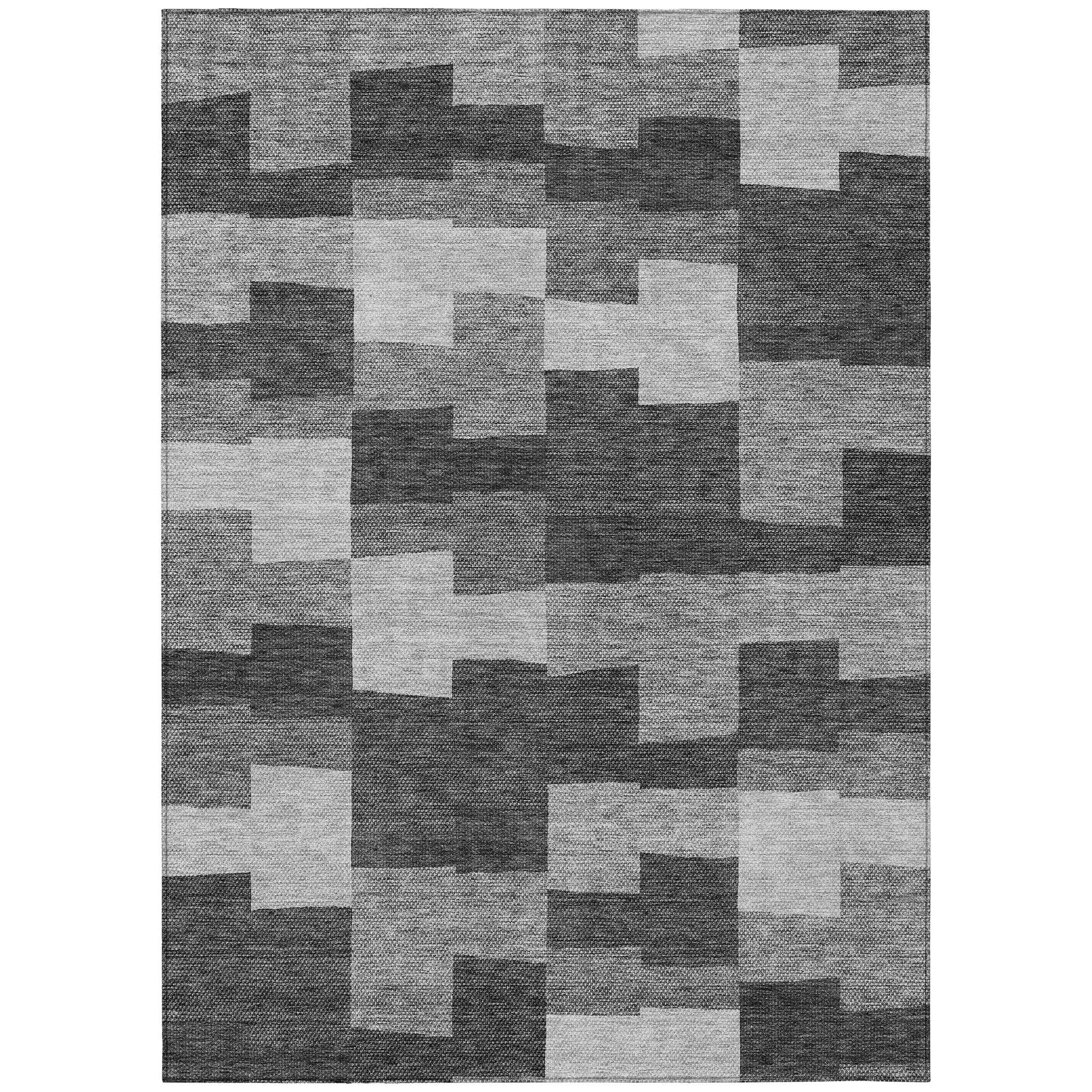 Addison Rugs ACN659GY5X8 Chantille ACN659GY 5 x 7 (ft) Polyester Gray Rectangular Indoor/Outdoor Geometric Machine washable Area rug