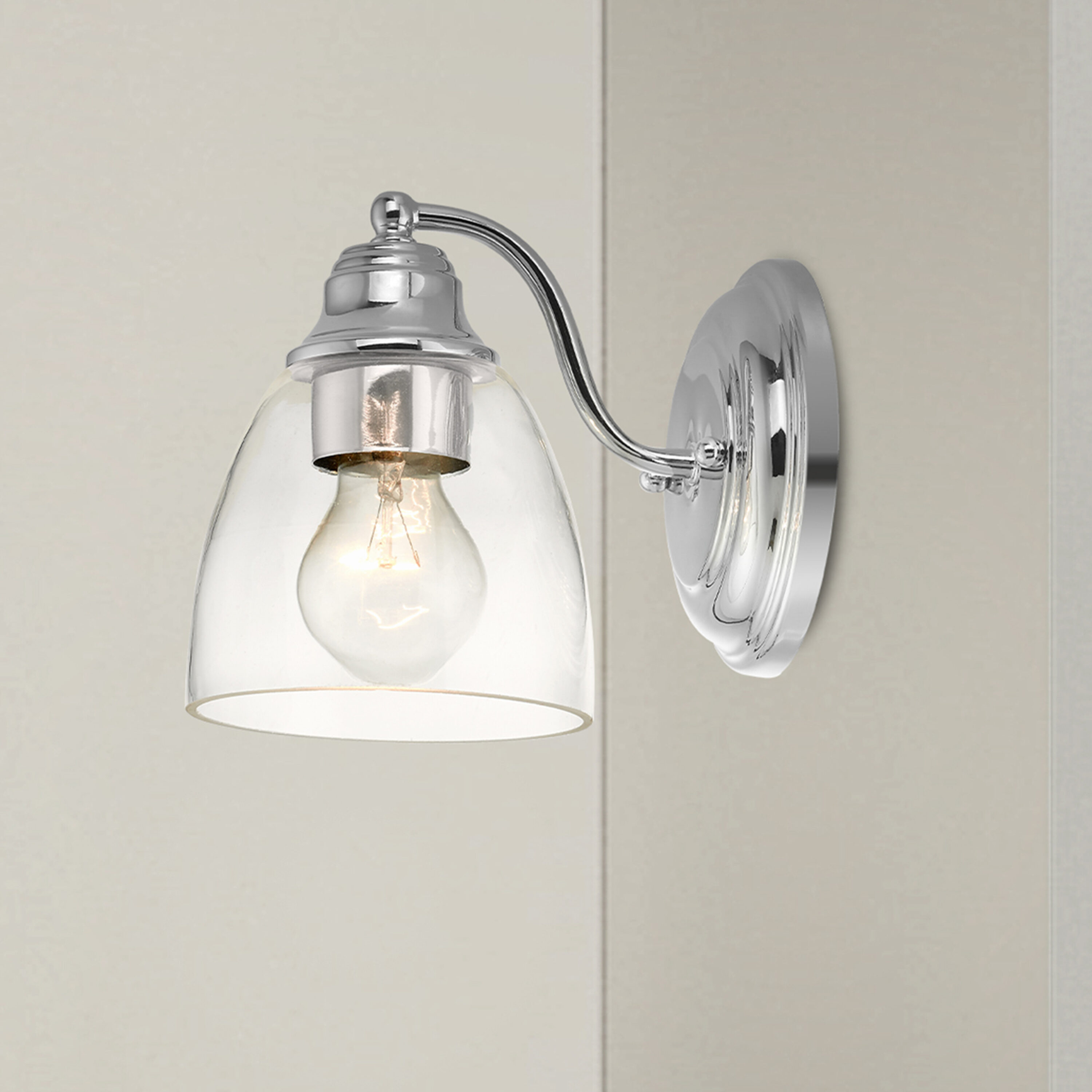Montgomery Polished Chrome 7'' Transitional Vanity Sconce