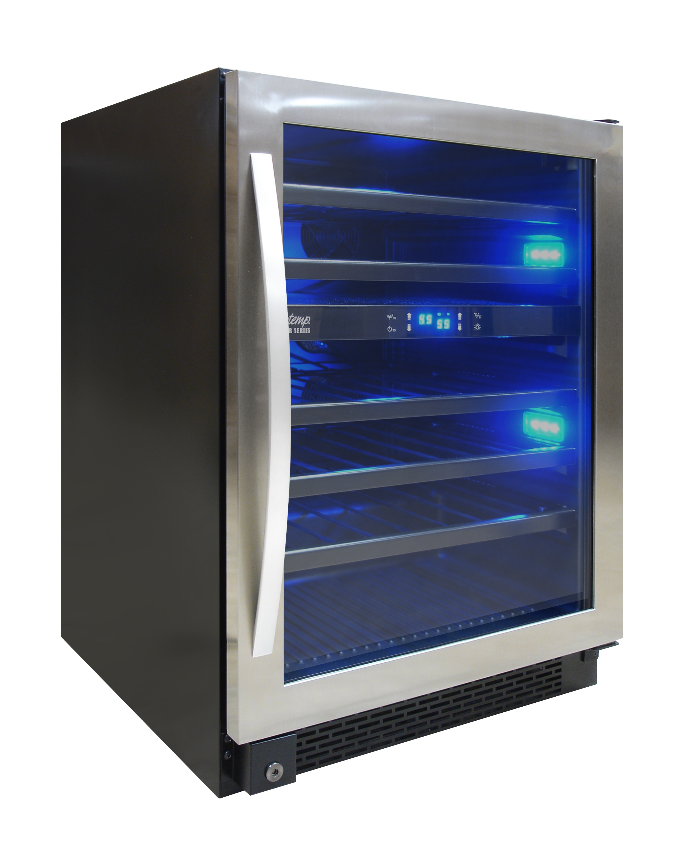 Vinotemp 46-Bottle Capacity Stainless Steel Dual Zone Cooling Built-In ...