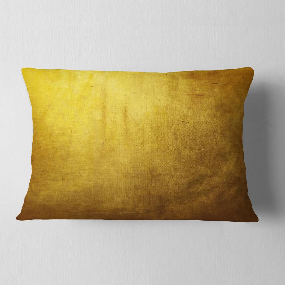Designart CU8410-12-20 12-in x 20-in Gold Indoor Decorative Pillow