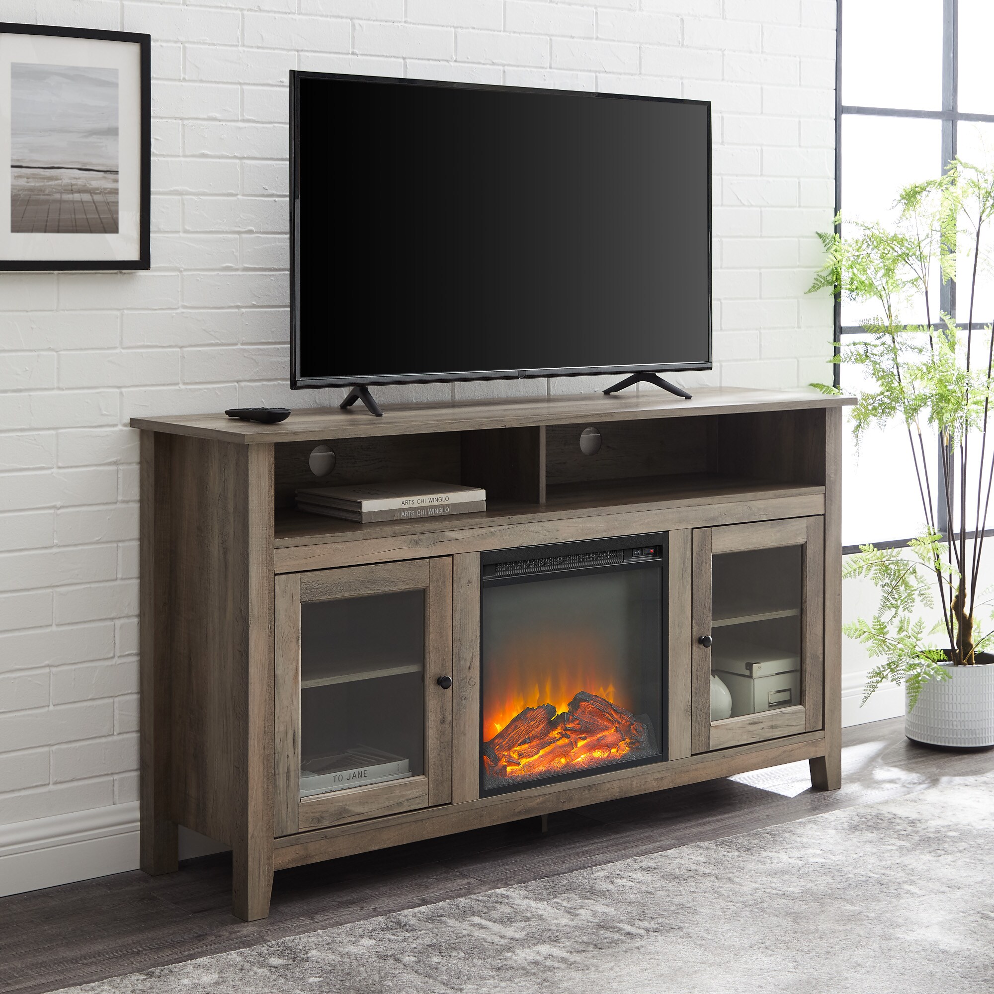 Walker Edison LW58FP18HBGW Electric-Fireplaces - View #3