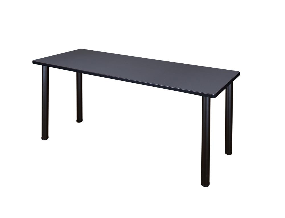 Regency MT7224GYBPBK Training Gray 4-Person Training Table (72-in W x 29-in H)