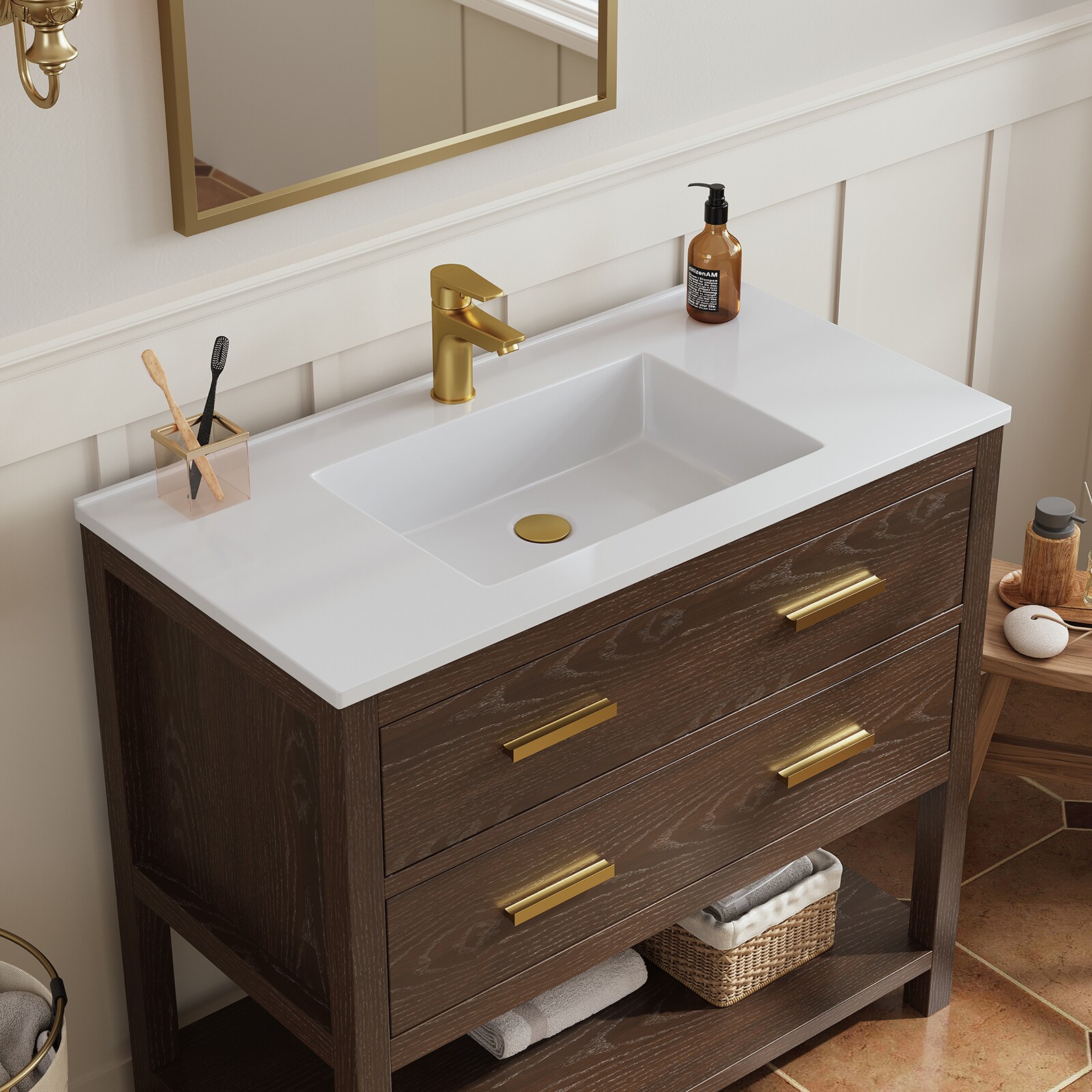 DELUXE LIVING V24030KD-36WT Bath-Vanity-Combo - View #9