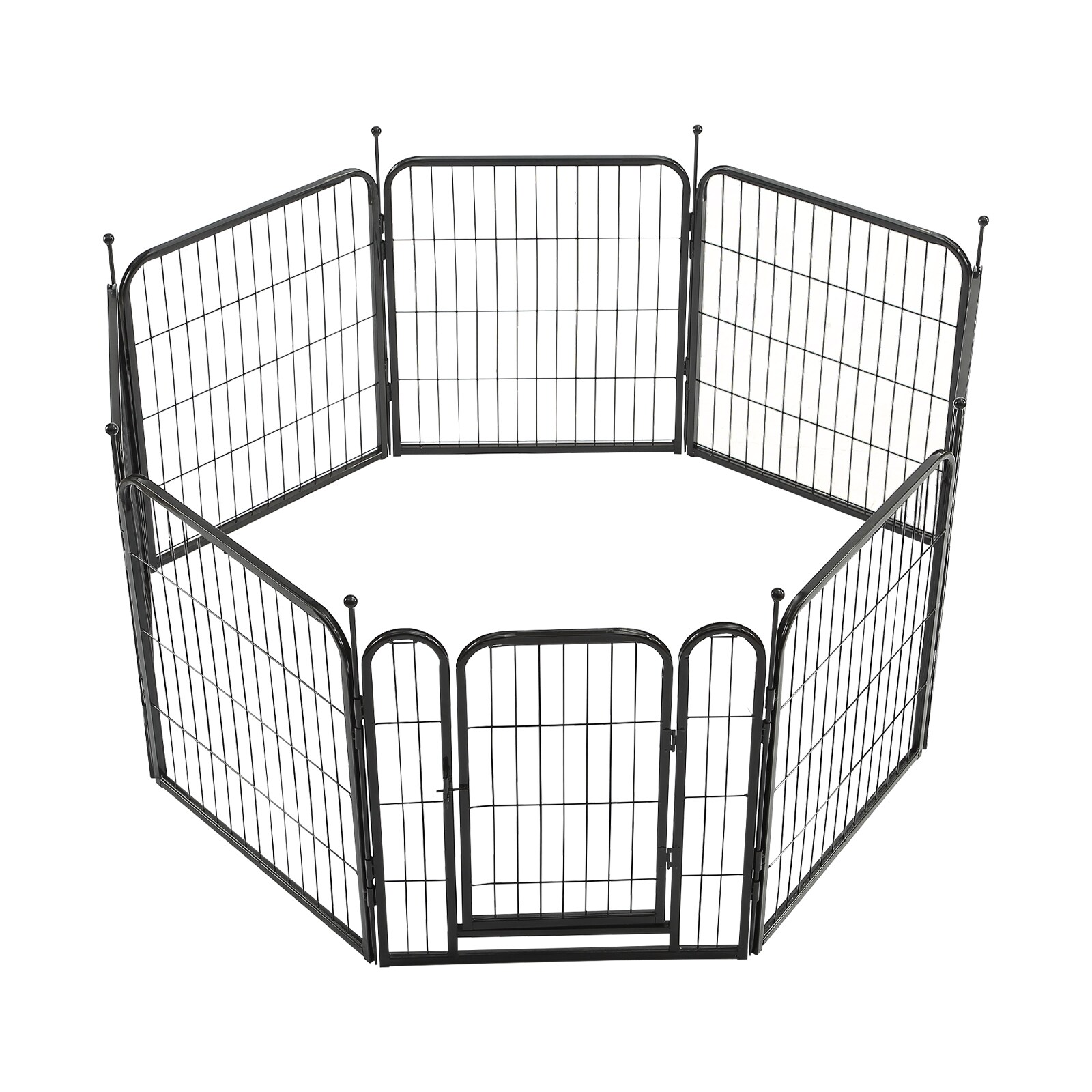 Maocao Hoom JL5141377 24.01-in x 22.4-in Black Metal Indoor/Outdoor Playpen