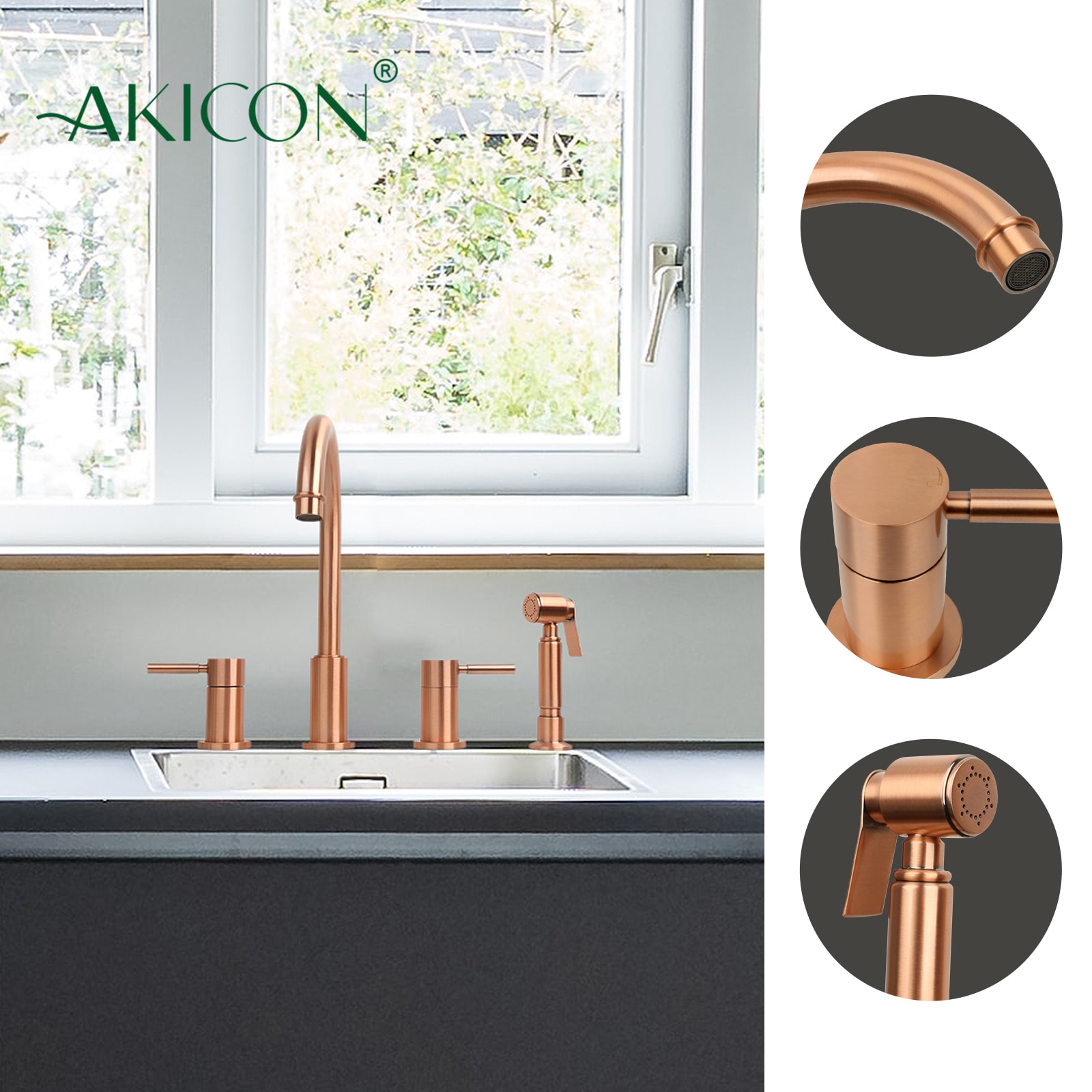 Akicon AK866C Kitchen-Faucets - View #3