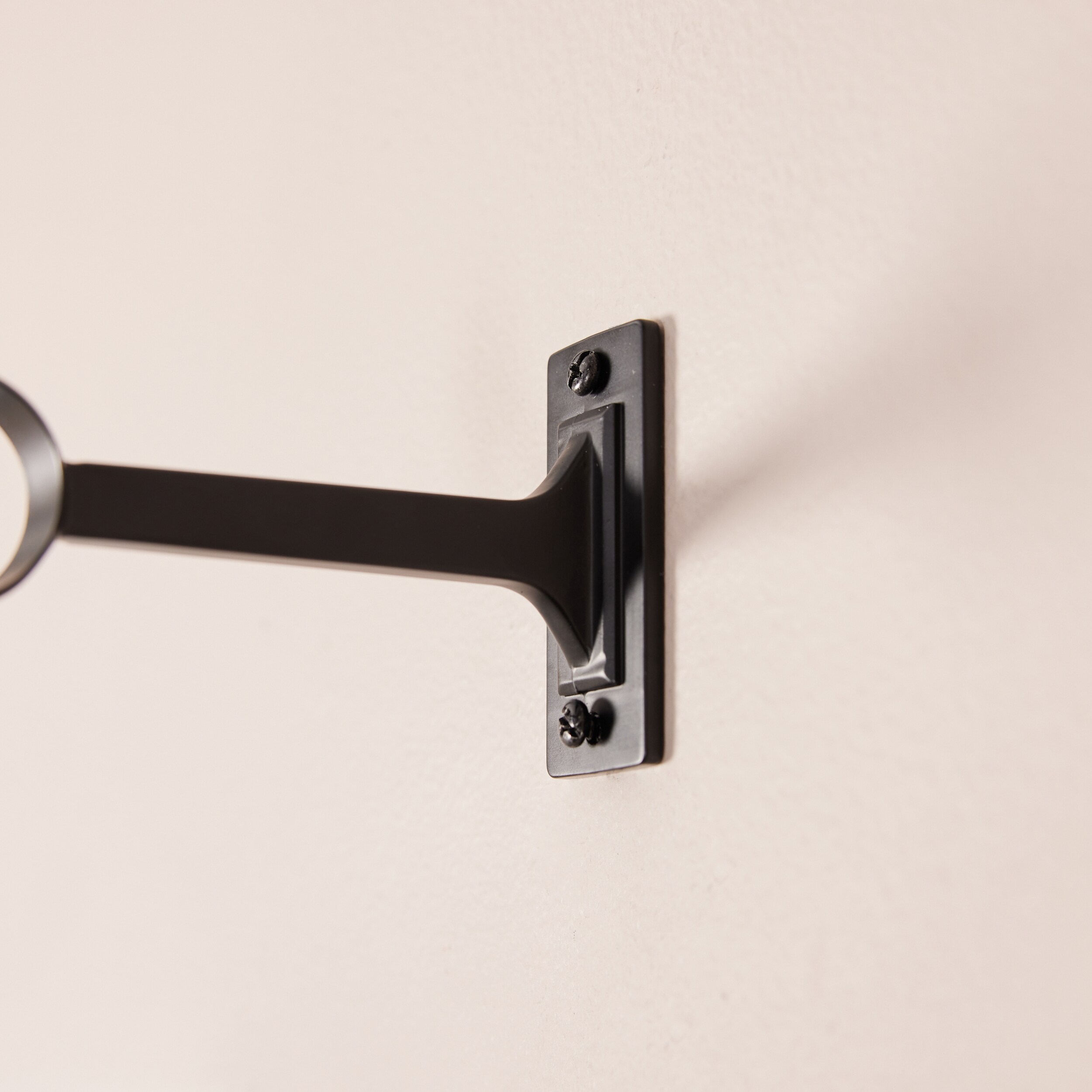 Origin 21 2-Pack Matte Black Zinc Single Curtain Rod Bracket