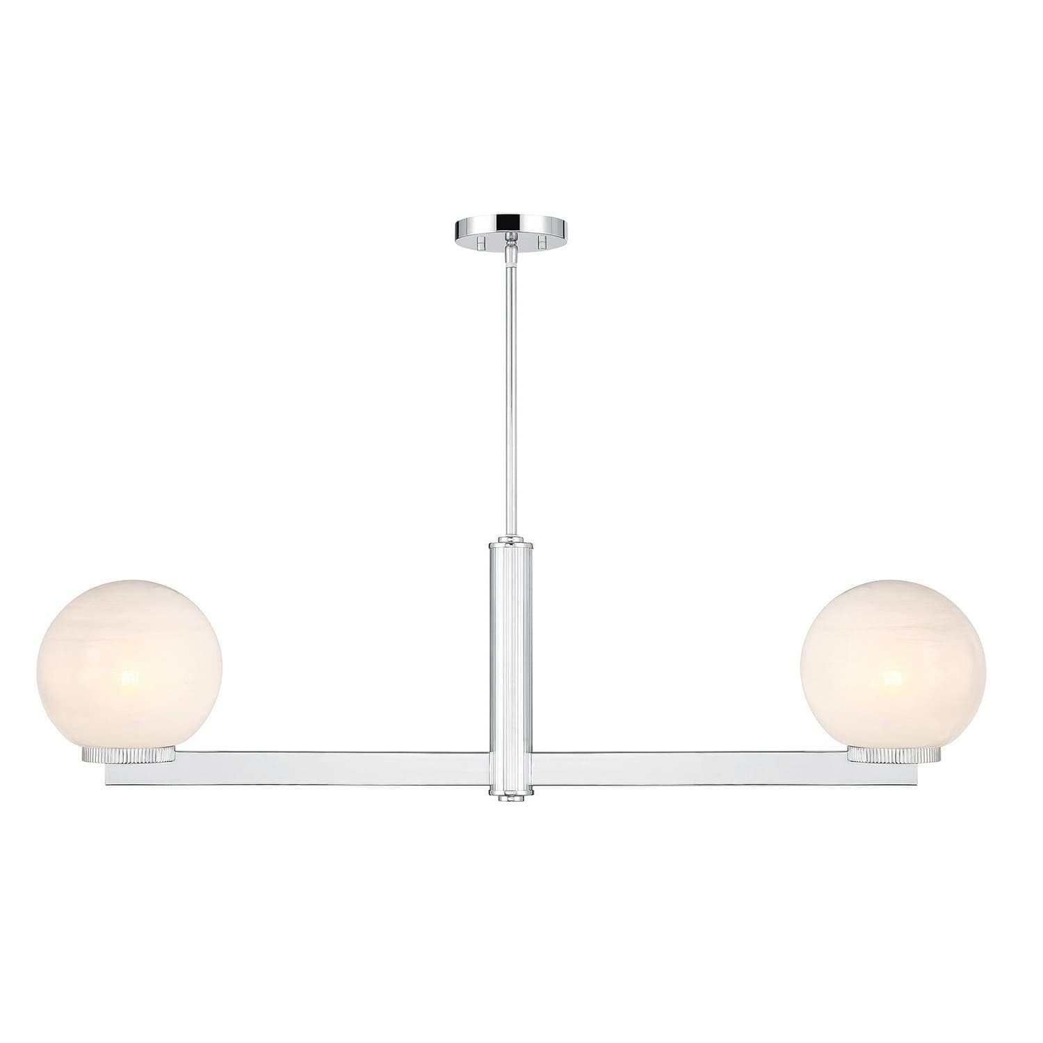 Trade Winds Lighting TW11753CH 2-Light Chandelier from Ruby Collection in Chrome
