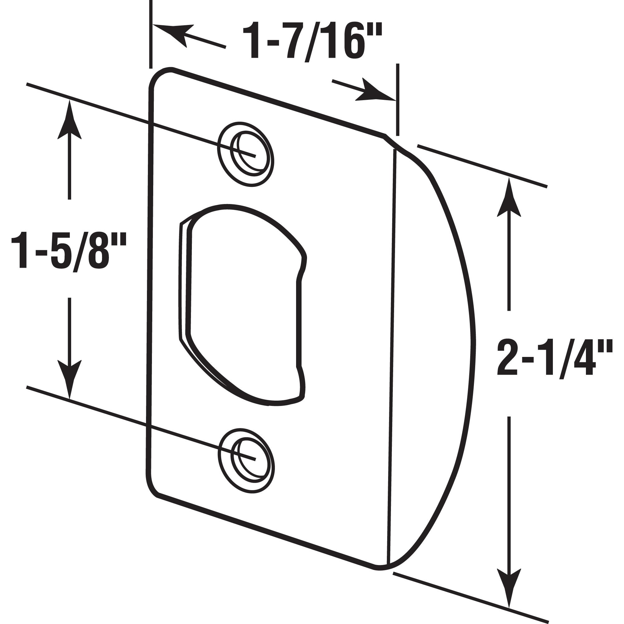 Prime-Line E 2793 Entry-Door-Strike-Plates - View #2
