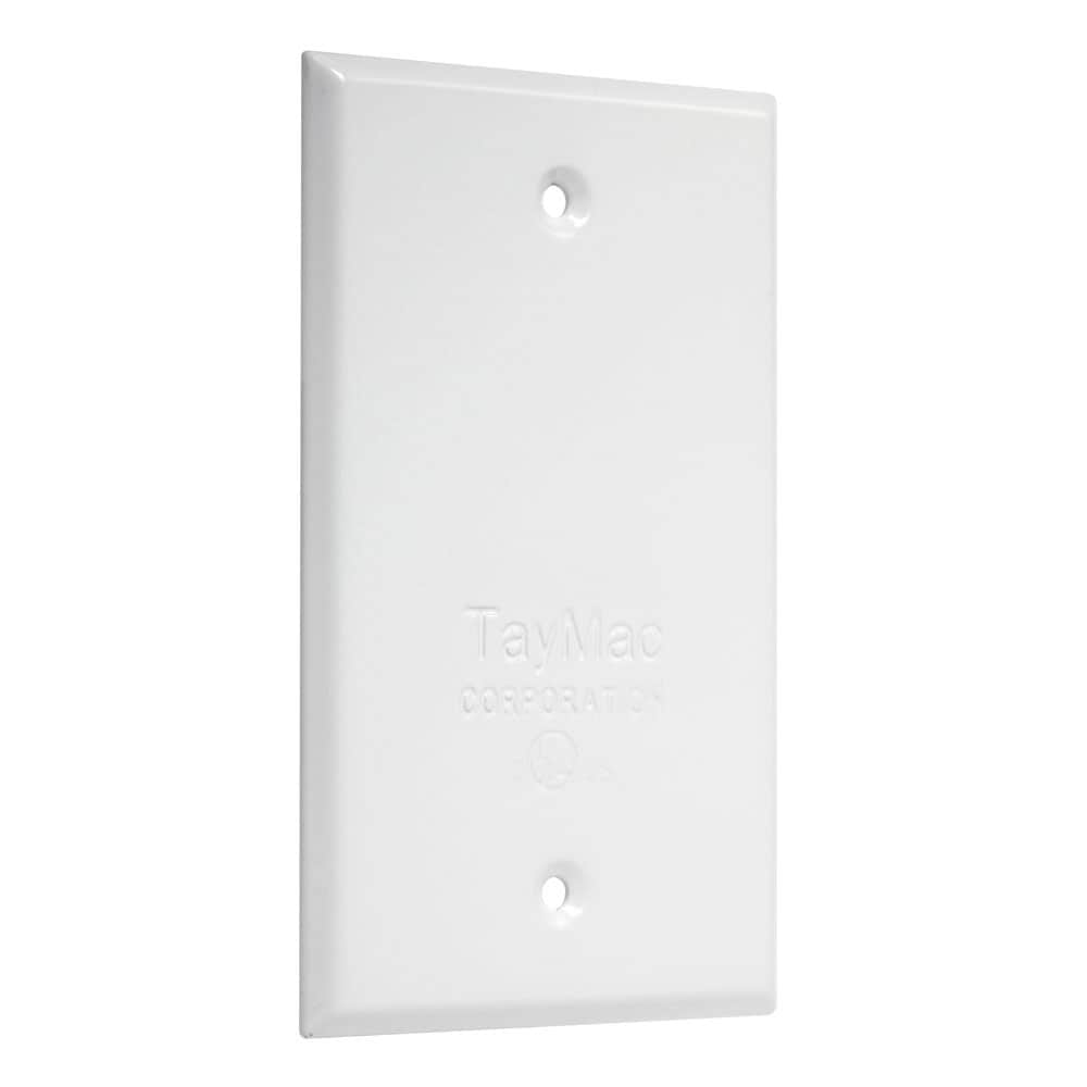 Hubbell BC100WH 1 -Gang Rectangle White Metal Weatherproof Electrical Box Cover