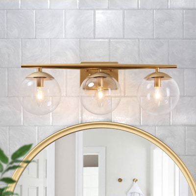 Gold Bathroom Wall Lighting At Com, Rose Gold Vanity Light Fixture
