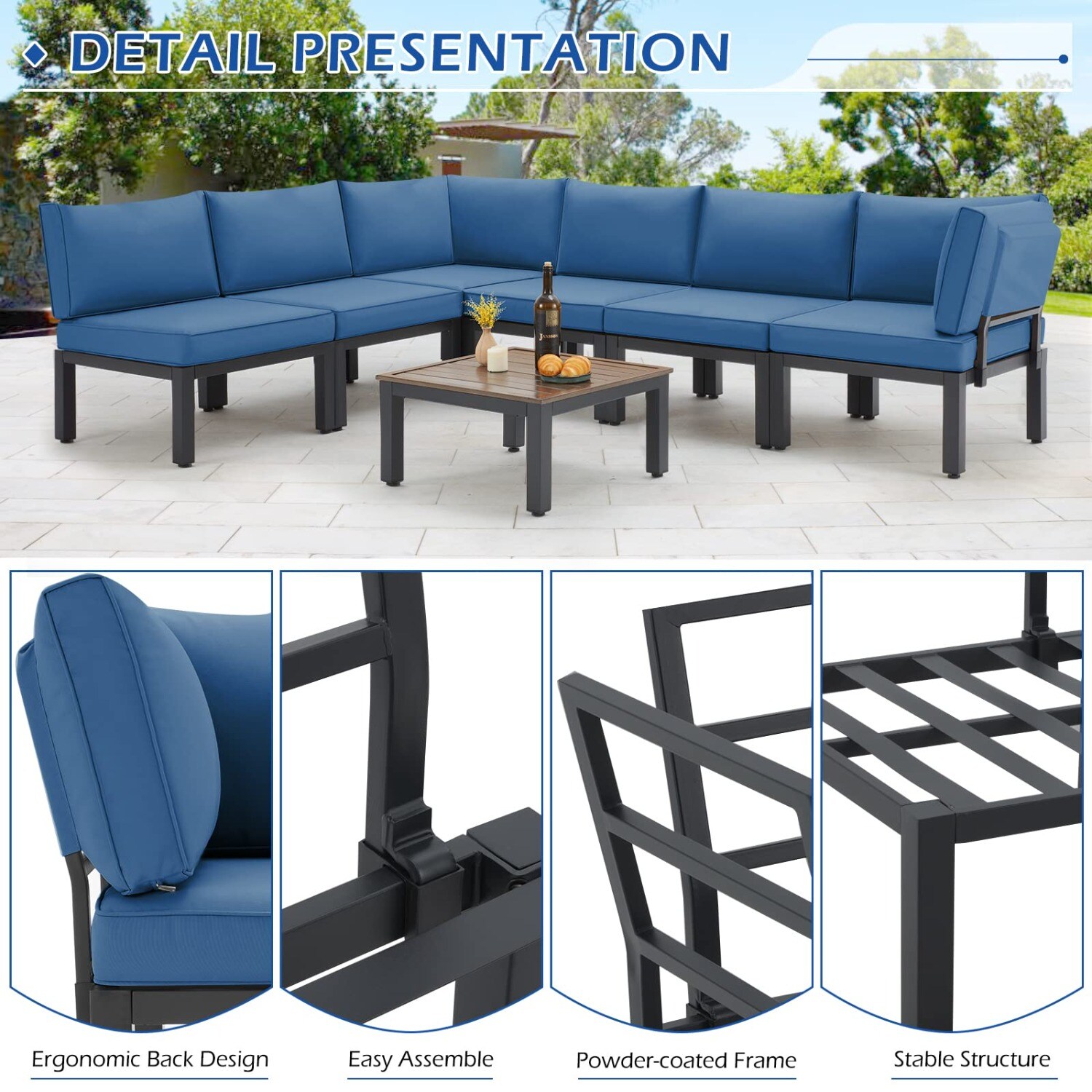 AECOJOY 16077BU-LS01 Patio-Sofas-Daybeds - View #4