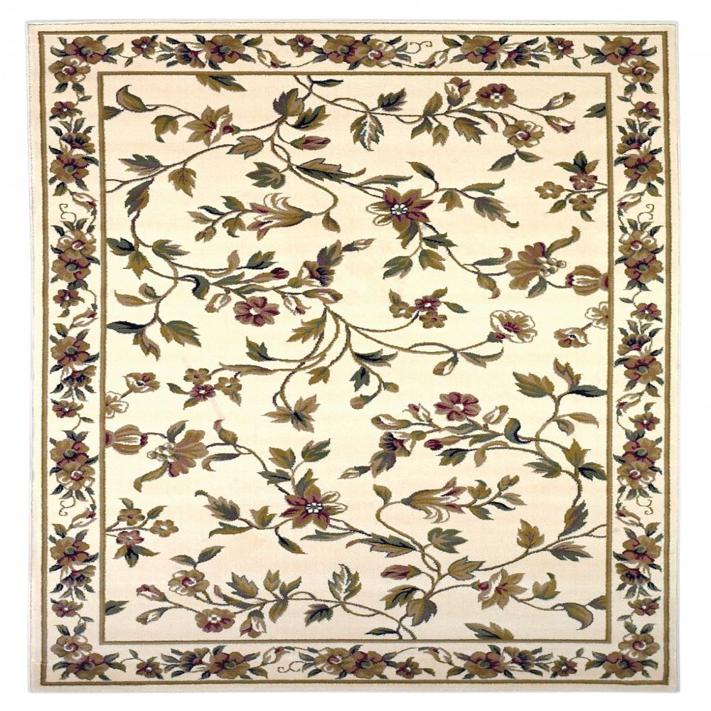 HomeRoots 353269 Bernadette 2 X 3 (ft) Rag Ivory Indoor Border Area Rug