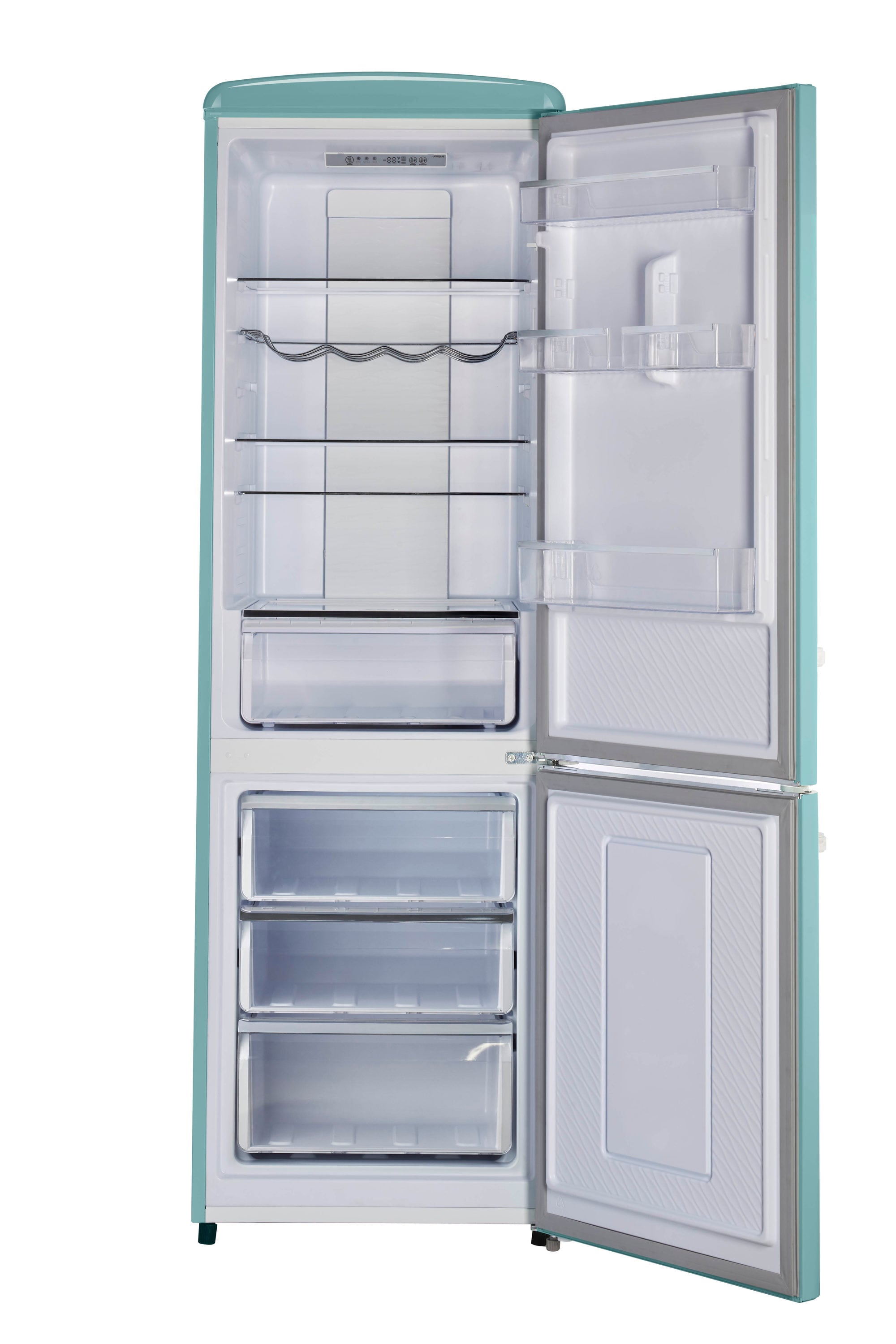 UNIQUE Classic Retro 17.7-cu ft Counter-depth Bottom-Freezer Refrigerator  with Ice Maker (Ocean Mist Turquoise) ENERGY STAR in the Bottom-Freezer  Refrigerators department at