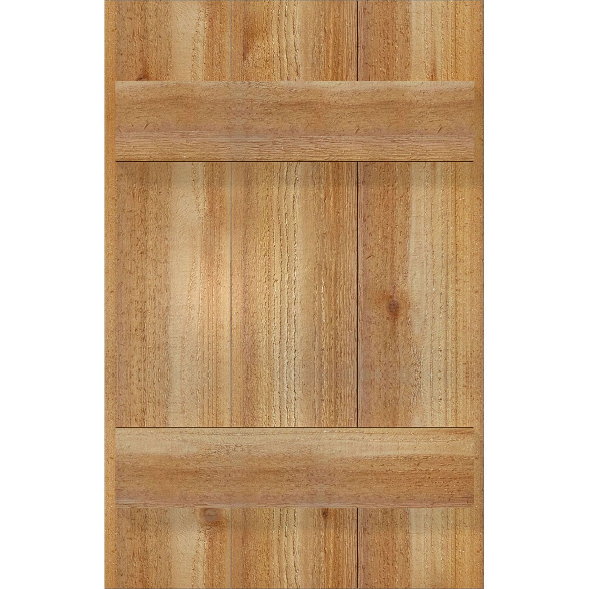 Ekena Millwork RBJ06S16X025RWR 16.125-in W x 25-in H Unfinished Paintable/Stainable Board and batten Wood Exterior Shutters ( 2 -Pack )