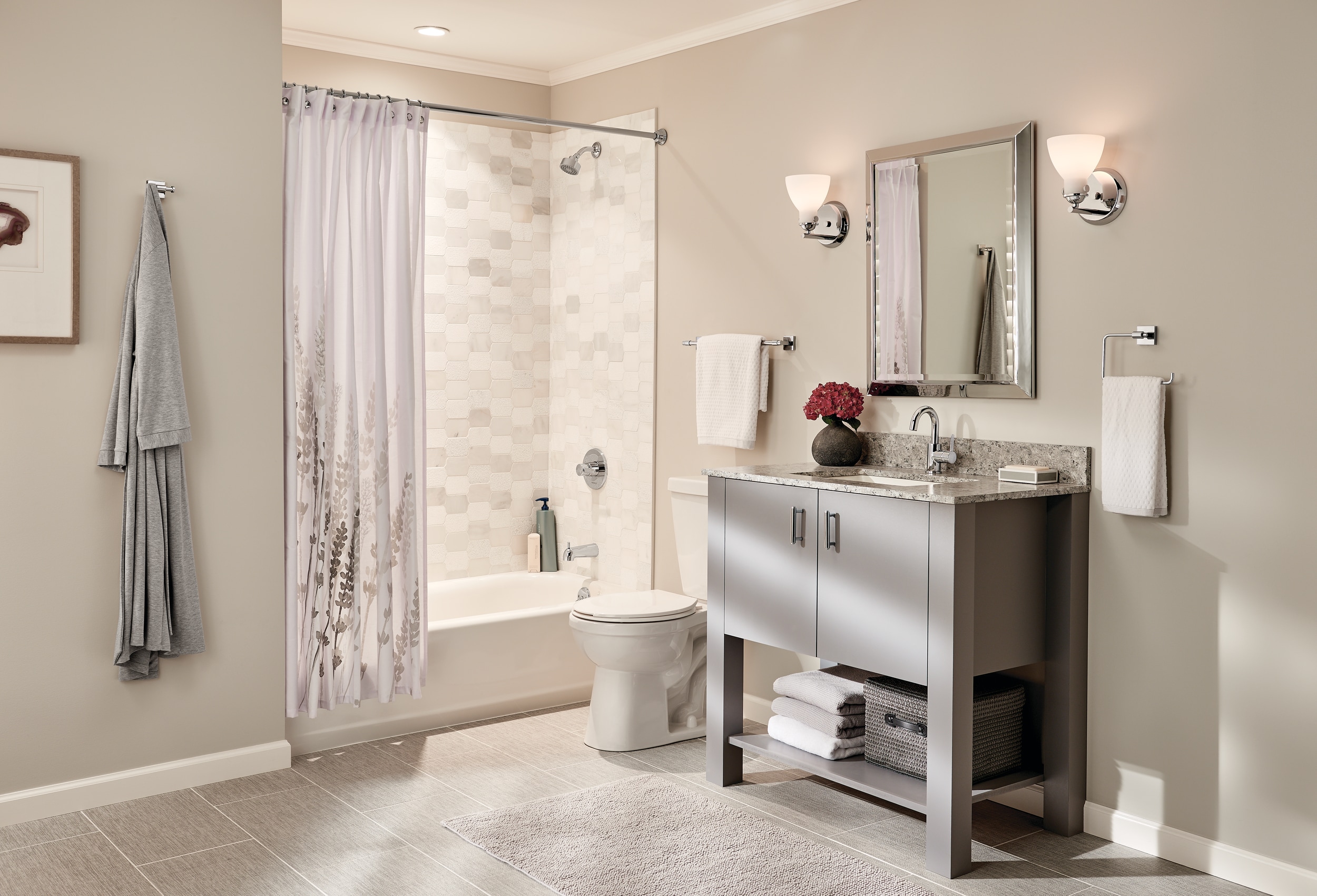 Maxted Polished Chrome Wall Mount Toilet Paper Holder