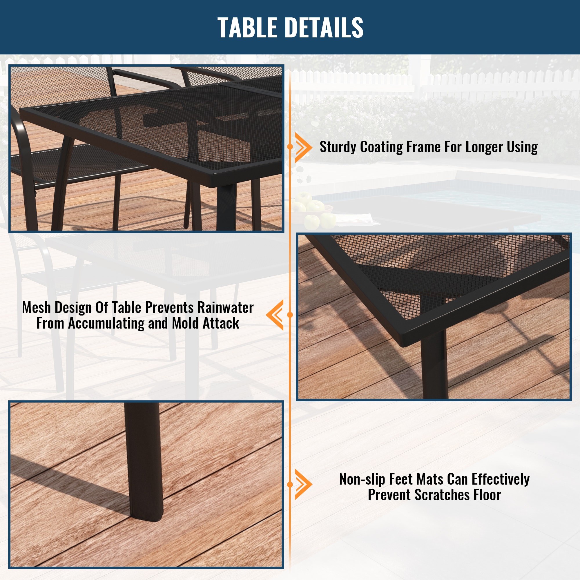 Clihome CL-07SL6C1TBL Patio-Dining-Sets - View #8