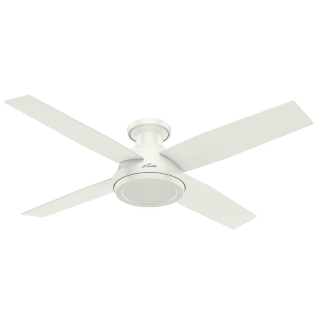 Hunter Dempsey 52 In Fresh White Indoor, 52 Ceiling Fan With Remote White