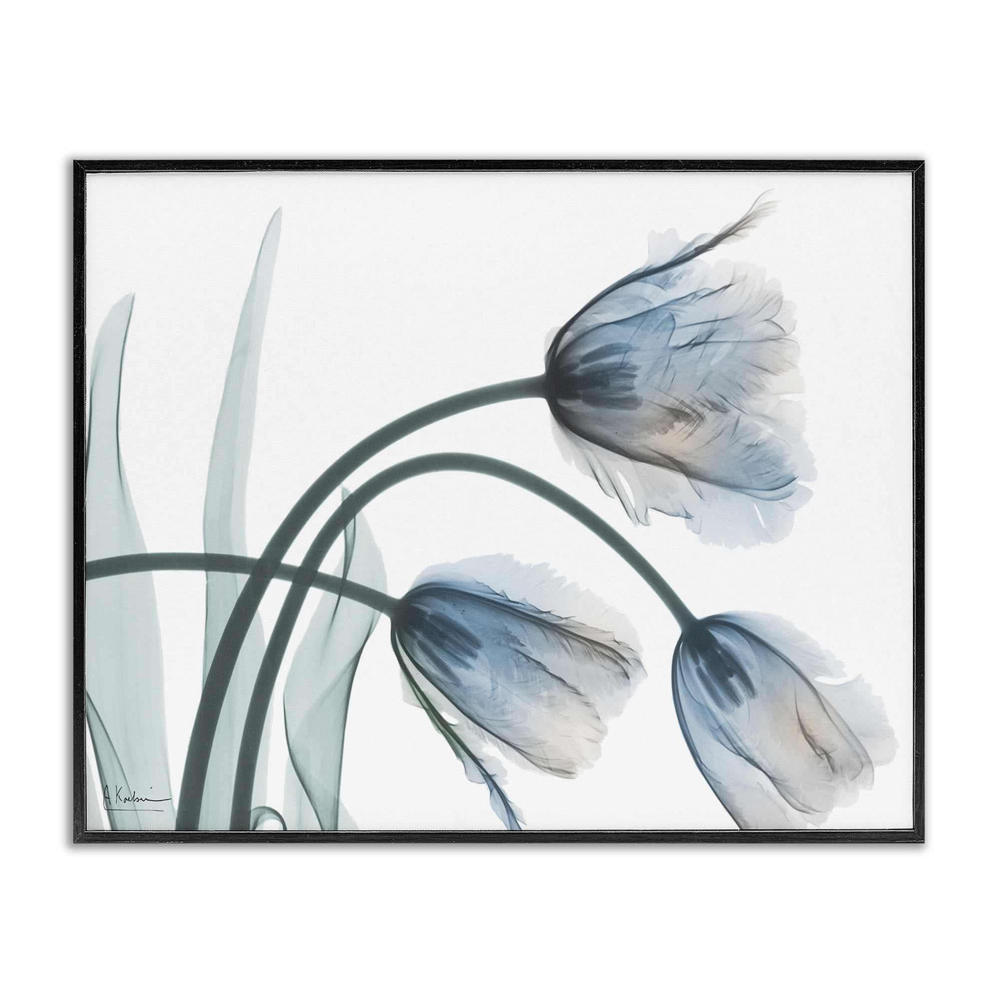 Stupell Industries BS-019-FR-16X20 Trendy Mod Tulips Black Framed Giclee Art By Albert Koetsier 20 x 16