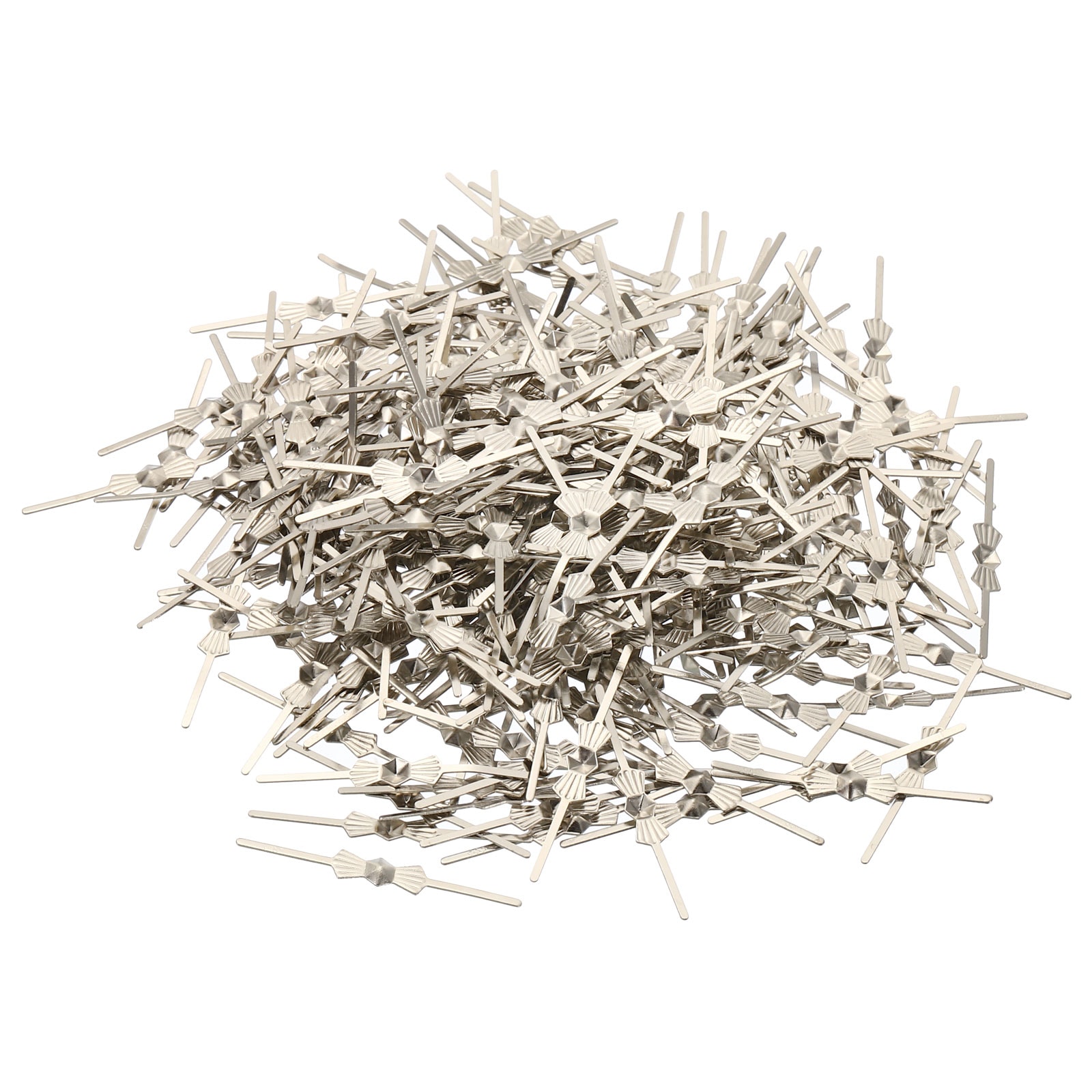 PATIKIL Chandelier Connector Clip 350 pcs 33mm/1.3inch Length Chandelier Bowtie Pin Replacement for Fastening Crystals Lamp Ceiling Light Parts Silver