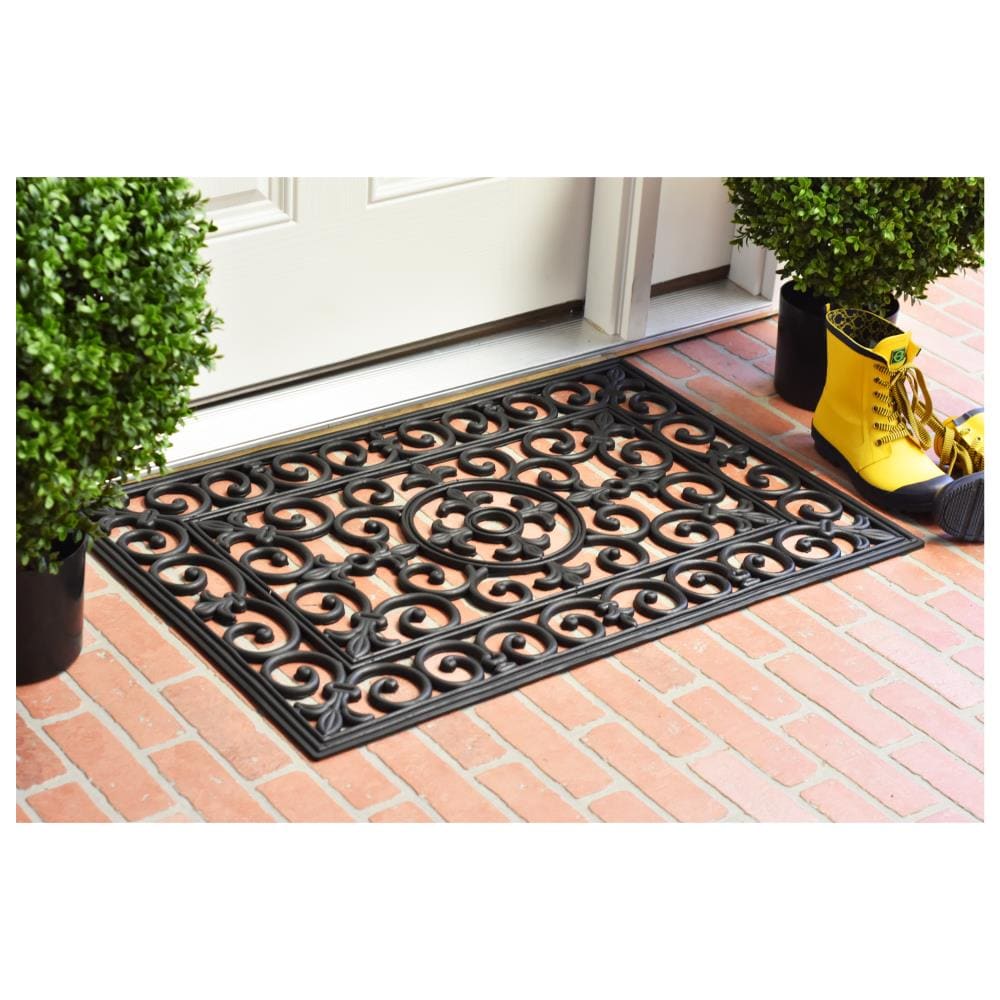 Northlight Gold and Natural Coir Rectangular Welcome Doormat 23 x 35