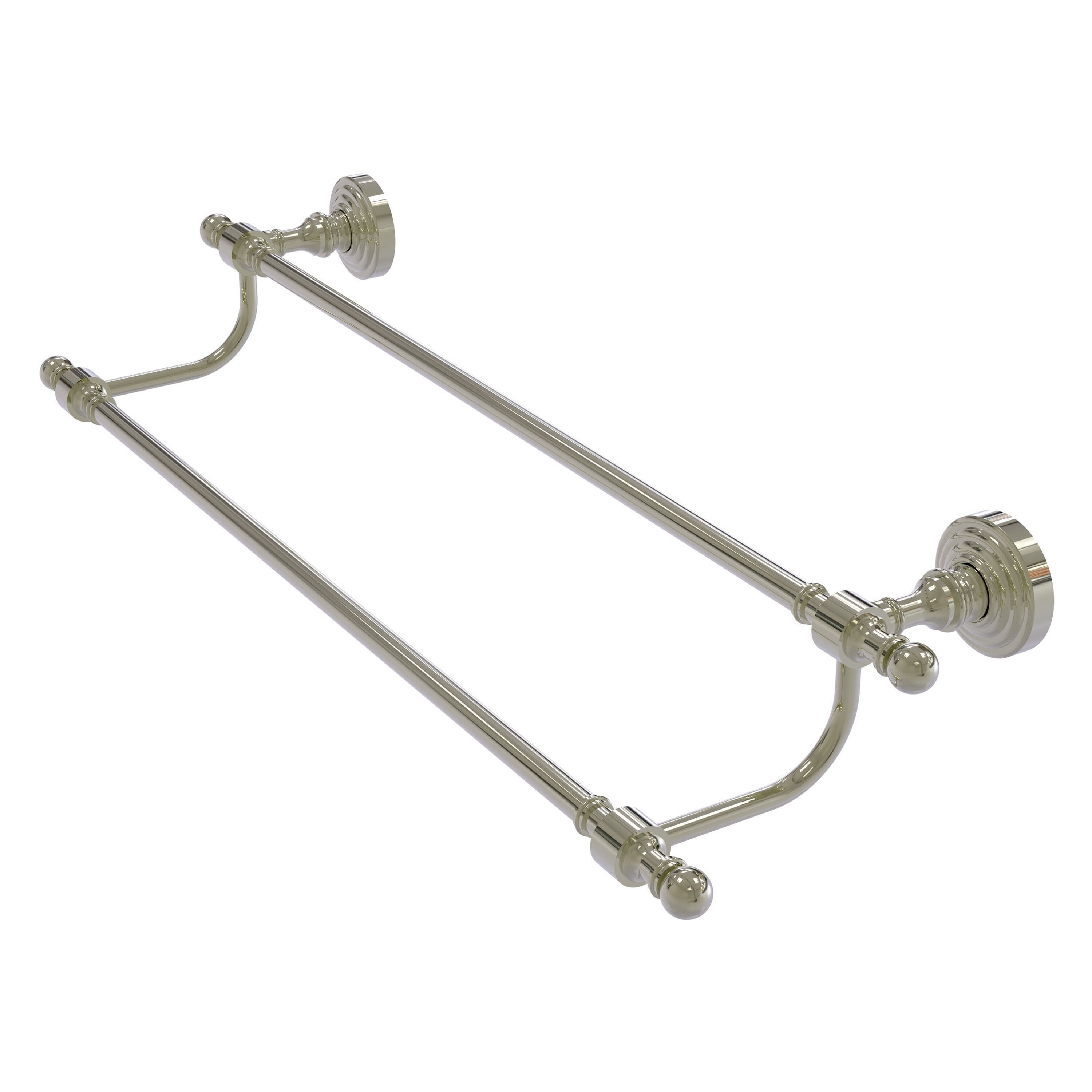 Allied Brass RW-72/30-PNI Retro Wave 30-in double Polished Nickel Wall mount Double Towel Bar