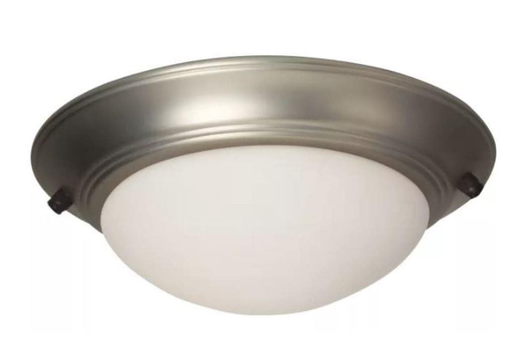 Craftmade LKE53-BN-LED 11-in 2 -Light Silver LED Ceiling Fan Light Kit