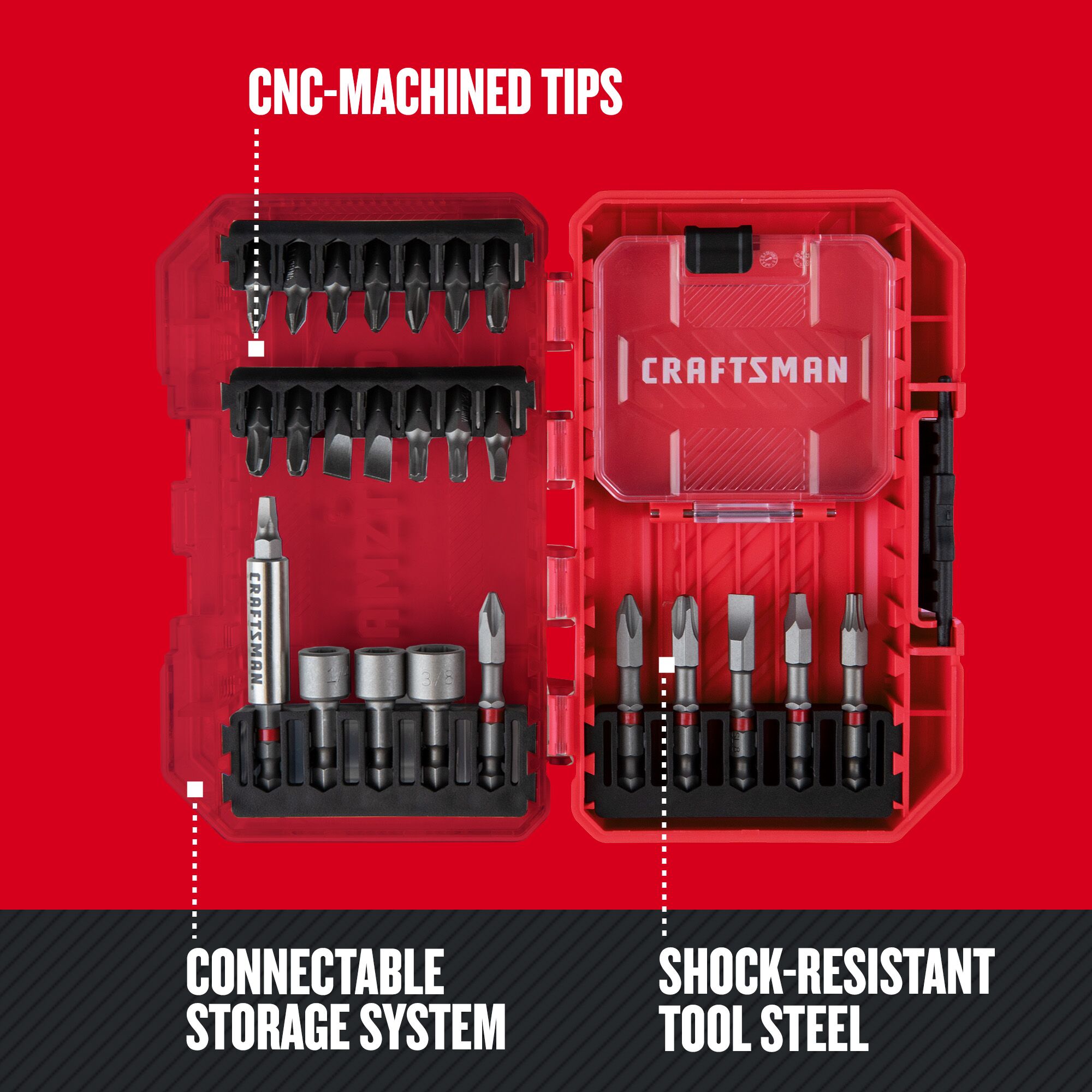 CRAFTSMAN Screwdriver Bit Set (25-Piece) In The Screwdriver Bits ...