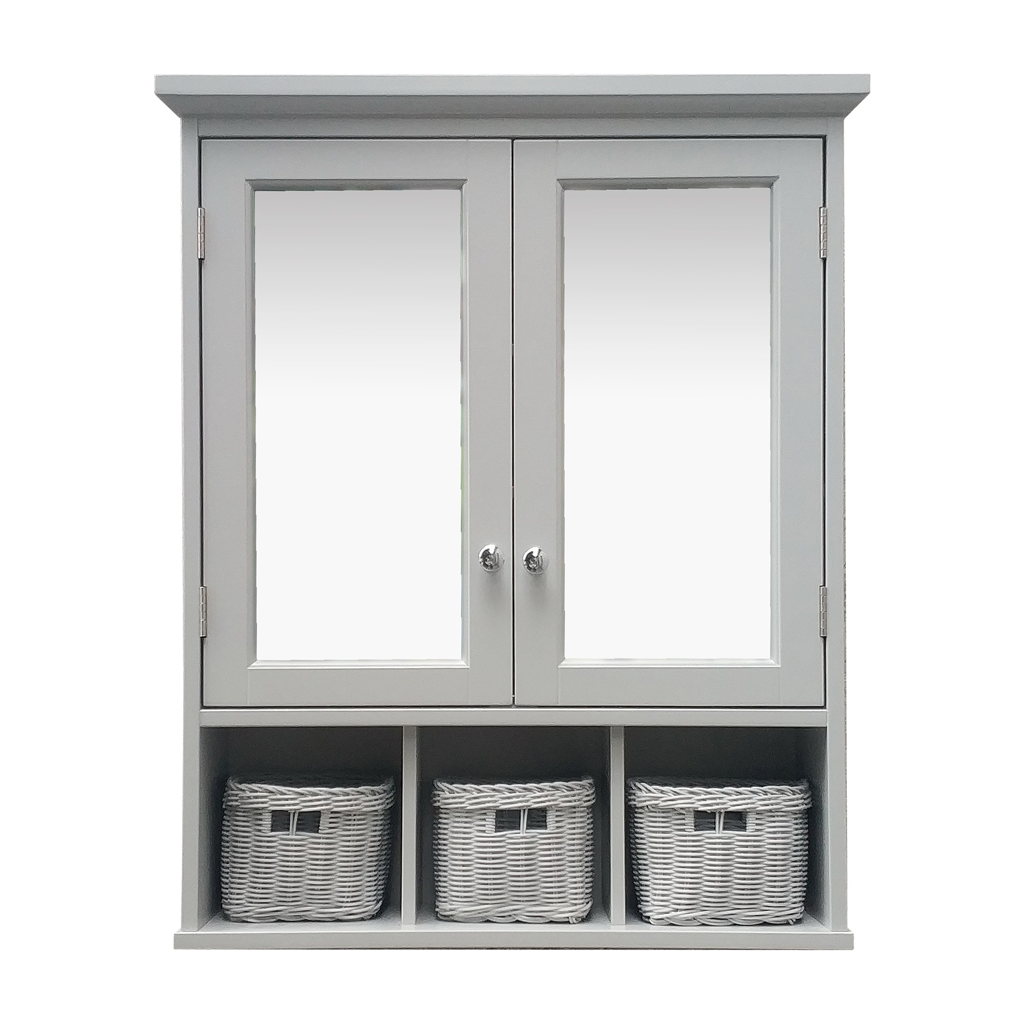 Grey bathroom wall cabinets